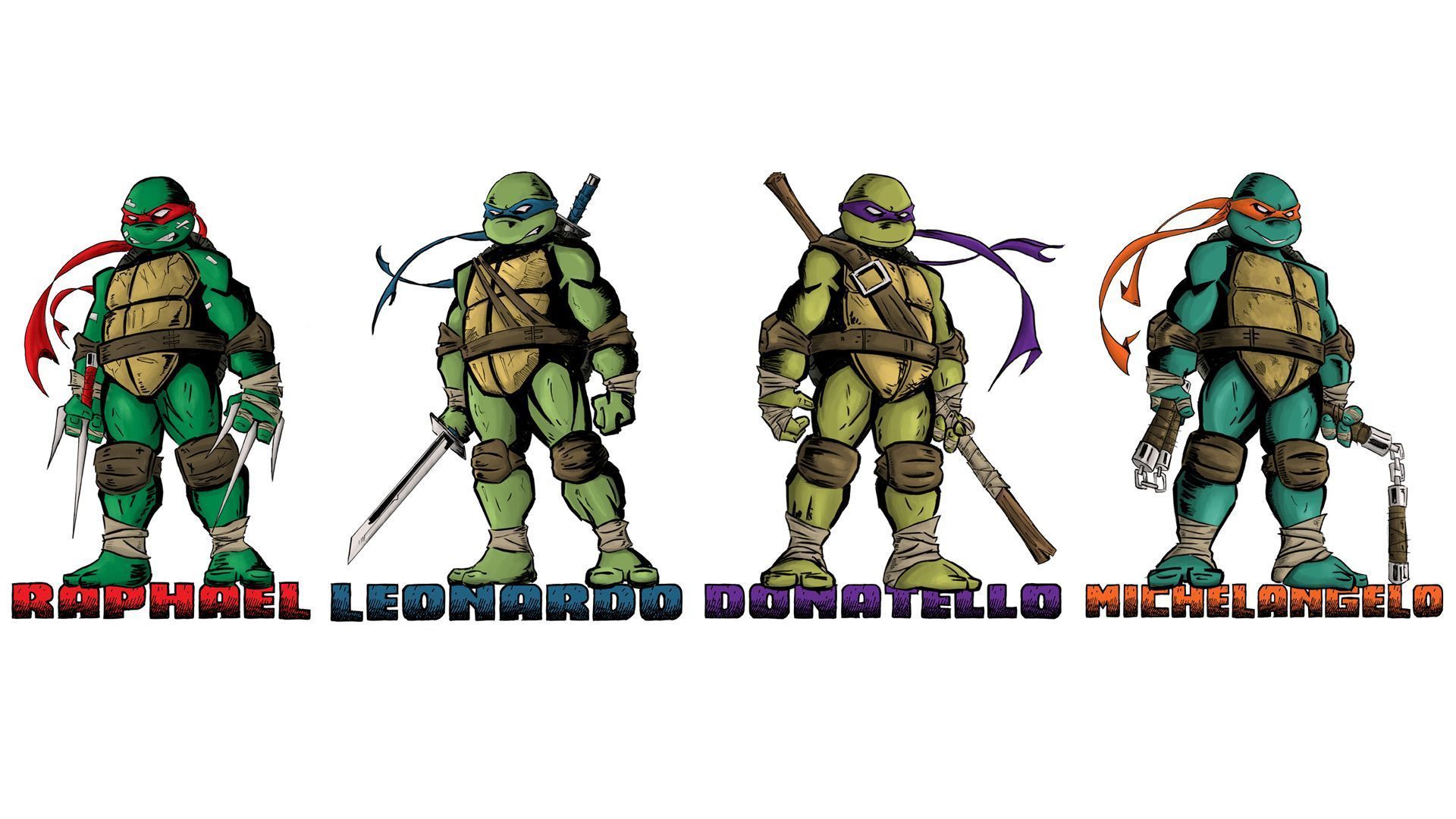 Ninja Turtle Id - Mutant Ninja Turtles White Background