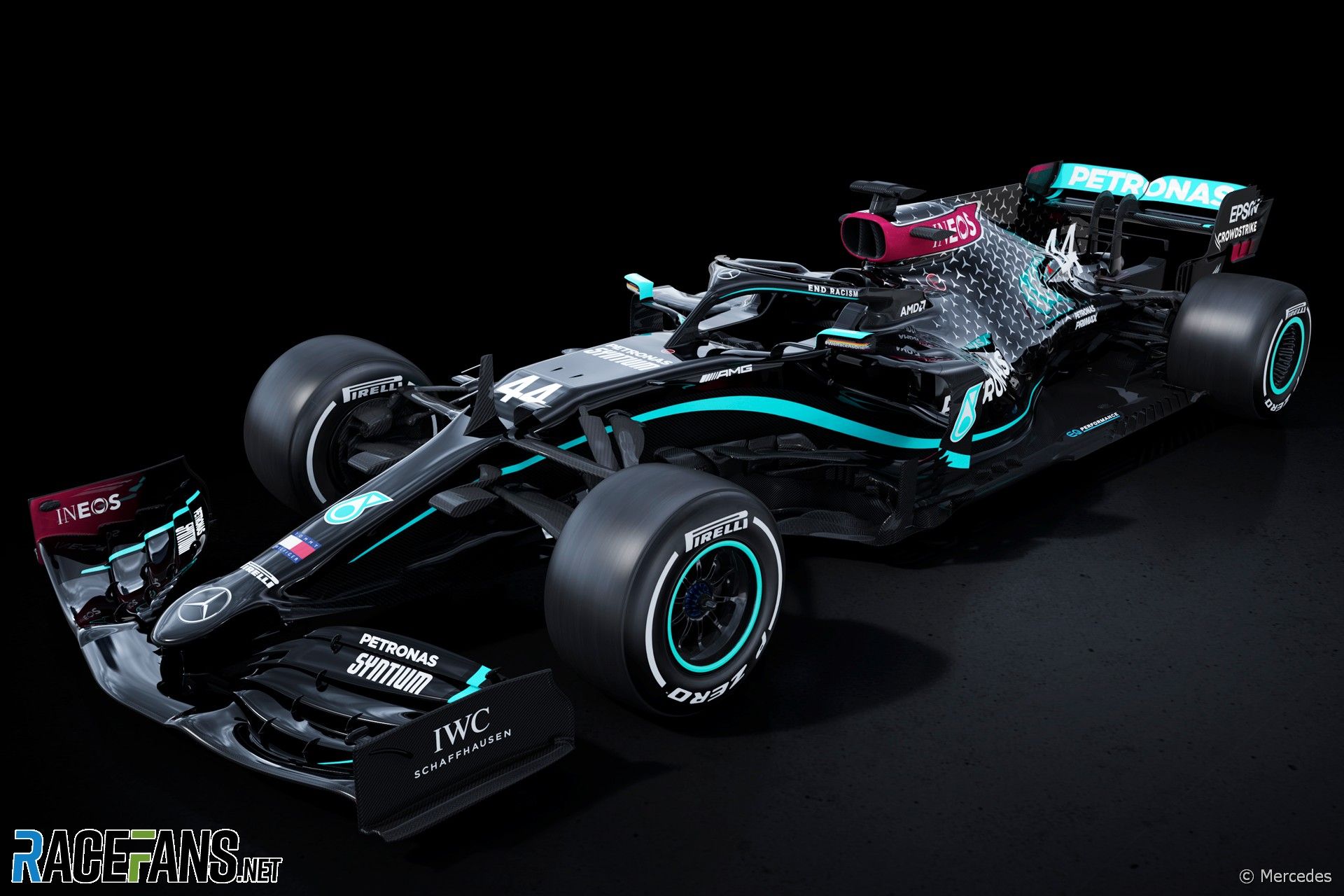 Mercedes reveals new black end racism livery for F1 car · RaceFans