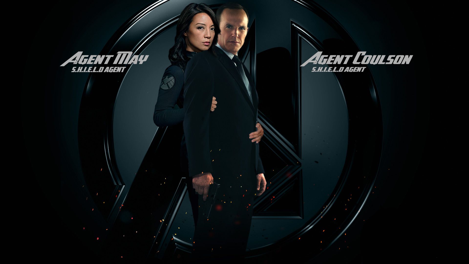Clark Gregg & Ming Na Wen (Phil Coulson & Melinda May) Of S.H.I.E.L.D. Coulson & Melinda May Wallpaper