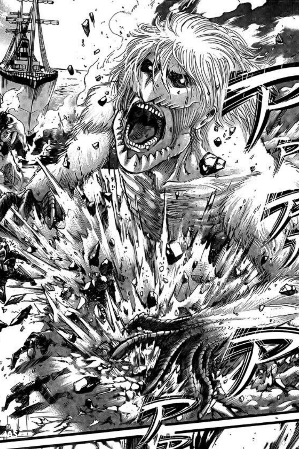 Falco Transforms into the Jaw Titan for the First Time. Attack on titan art, Attack on titan series, Art