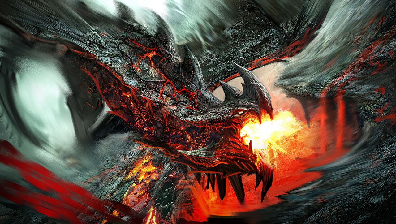 Image dragon Lava Fantasy Head