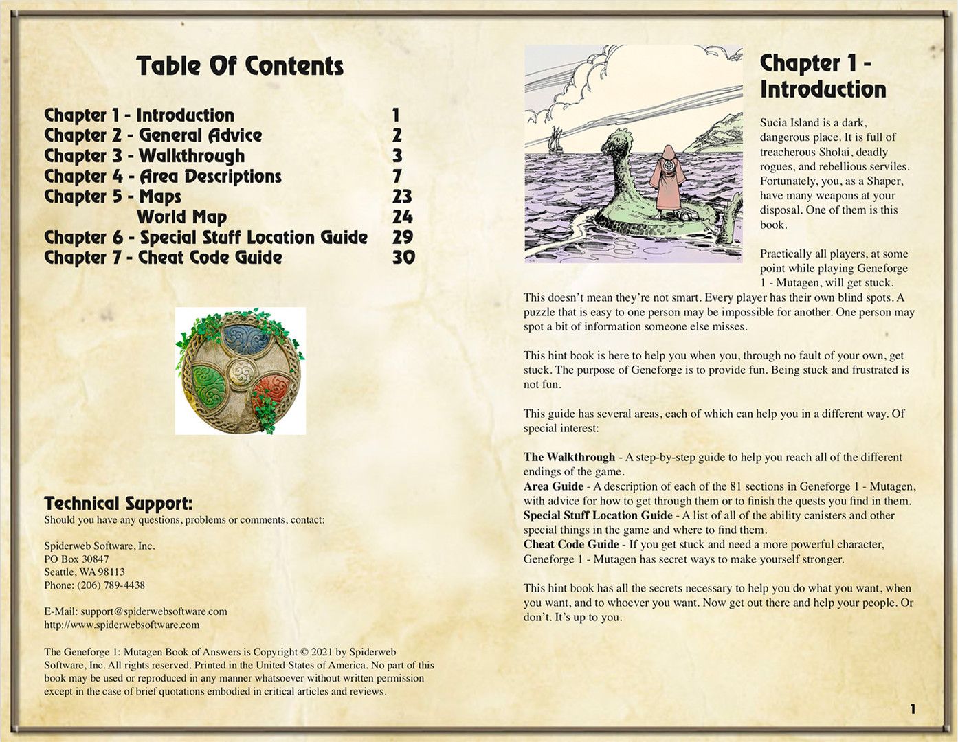 Geneforge Hintbook and Bonuses on Steam