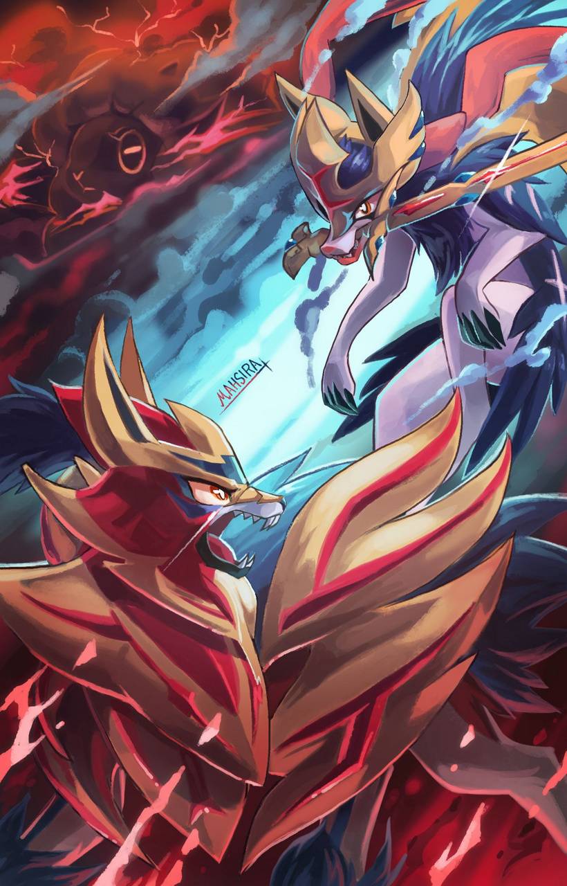 Zacian and Zamazenta wallpaper