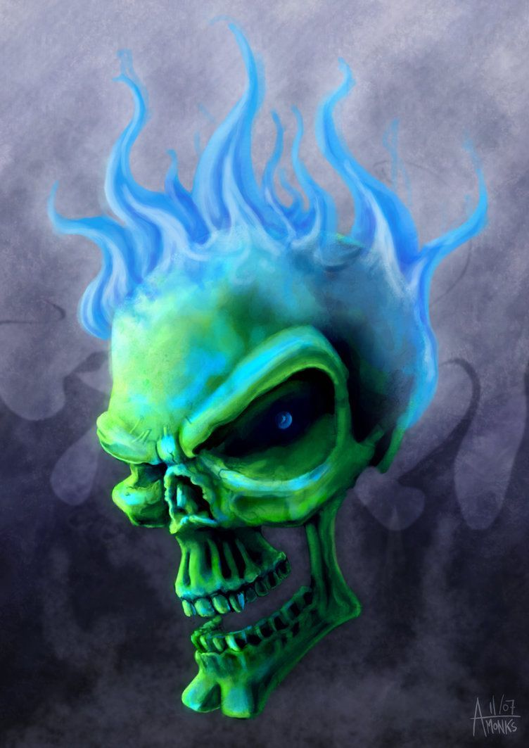 Green fire skull HD wallpapers  Pxfuel