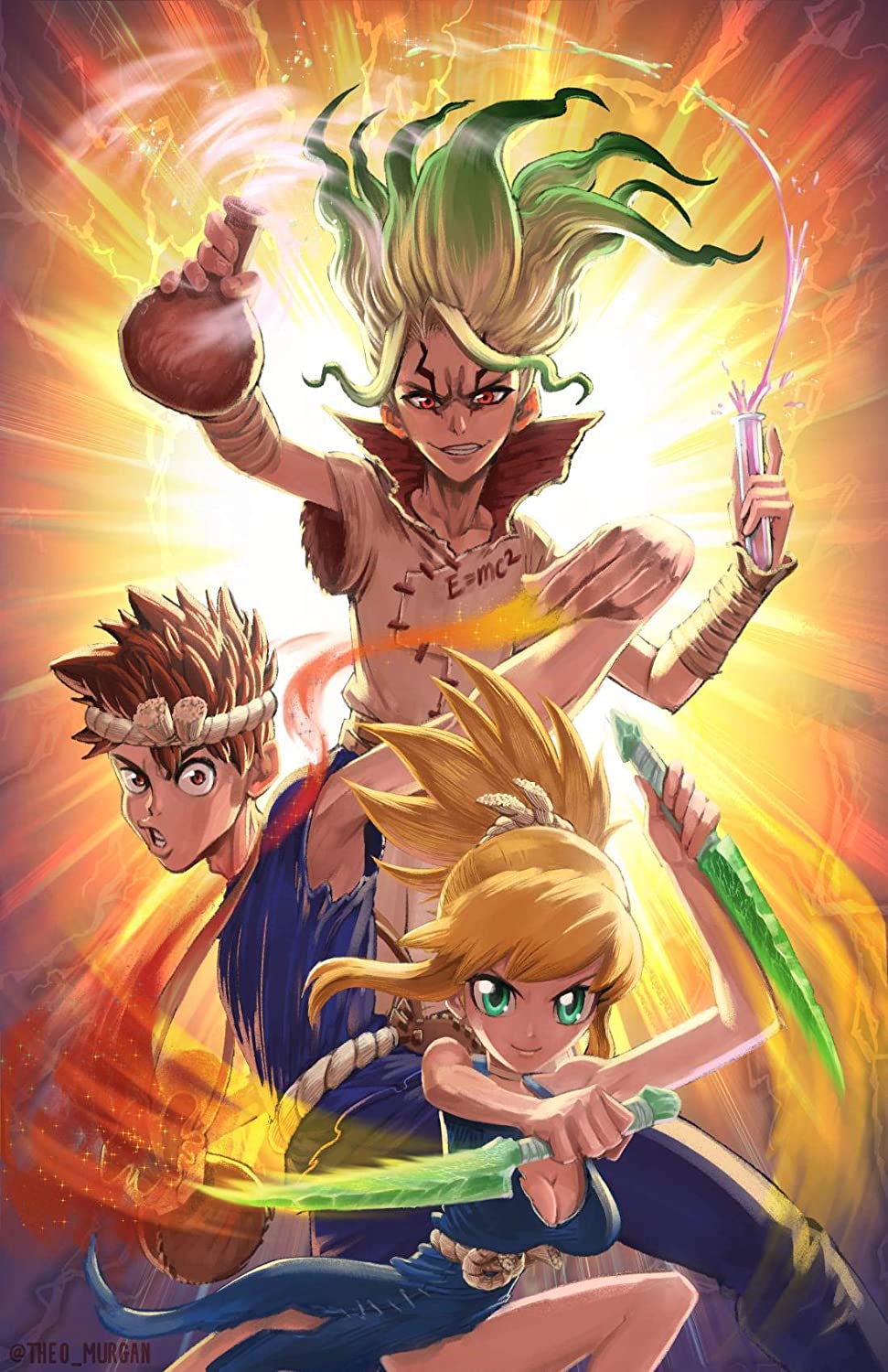 Dr. Stone Stone Wars Poster Wall Print Wall Decor Wallpaper Anime Home Decor Dr. Stone Gift for Her Gift for Him: Handmade