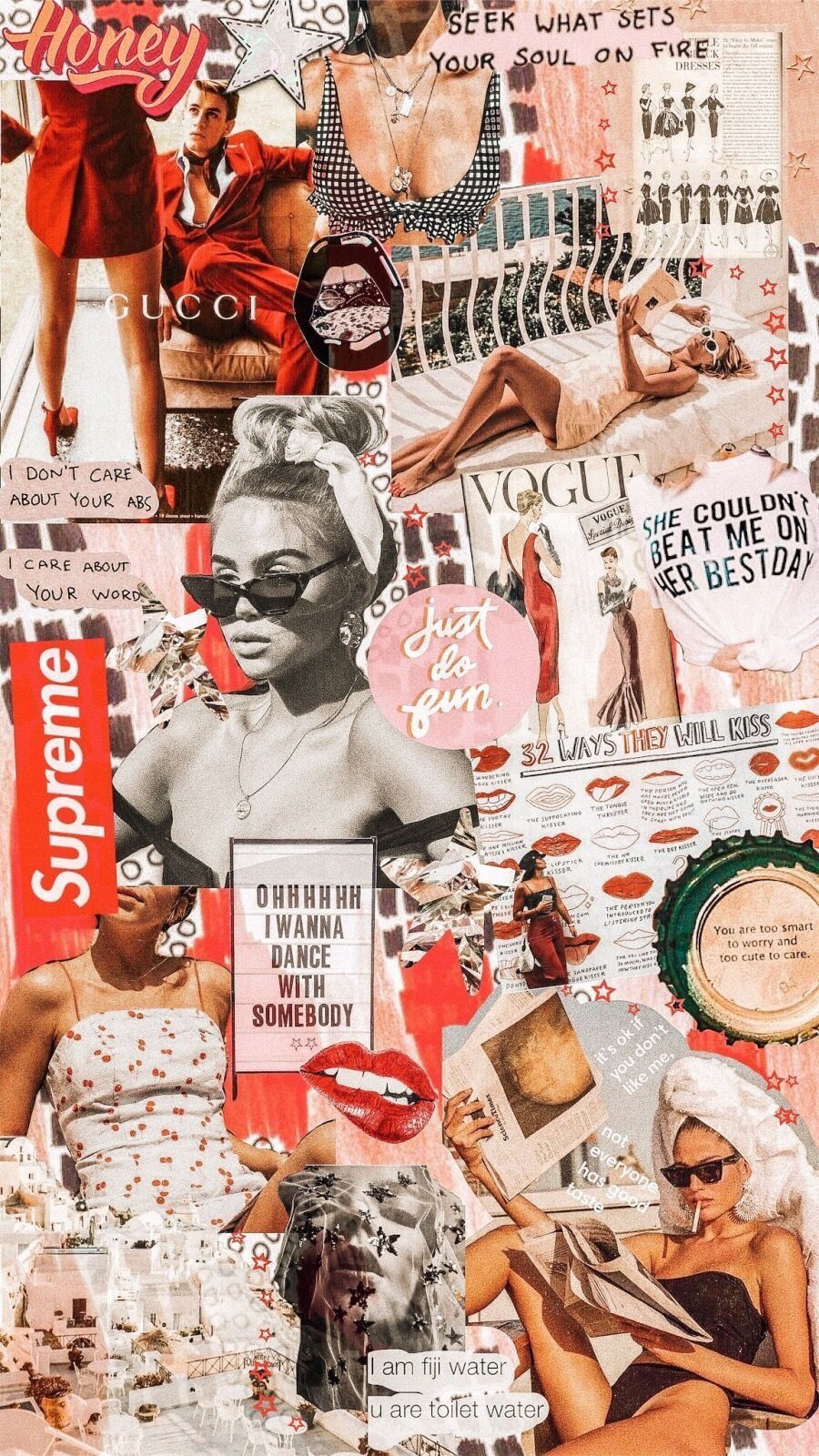 Baddie. Collage background, Collage poster, Aesthetic collage