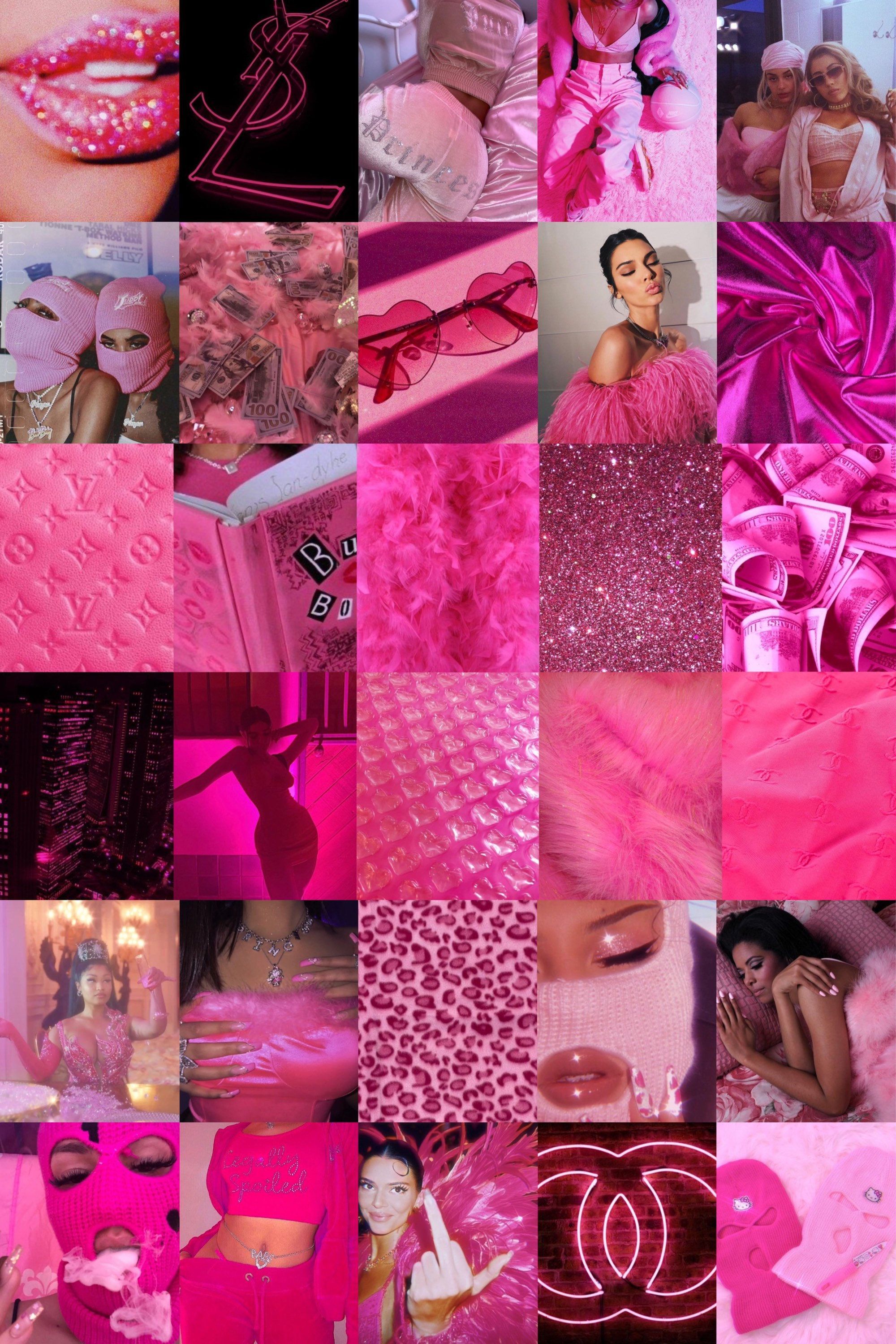 Piece Hot Pink Baddie Aesthetic Wall Collage Kit. Etsy. Pink tumblr aesthetic, Pink wallpaper iphone, Pastel pink aesthetic