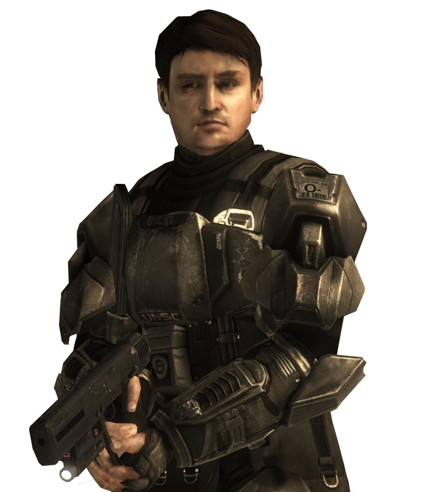 Edward Buck (unmasked). Halo 3 odst, Halo, Nathan fillion