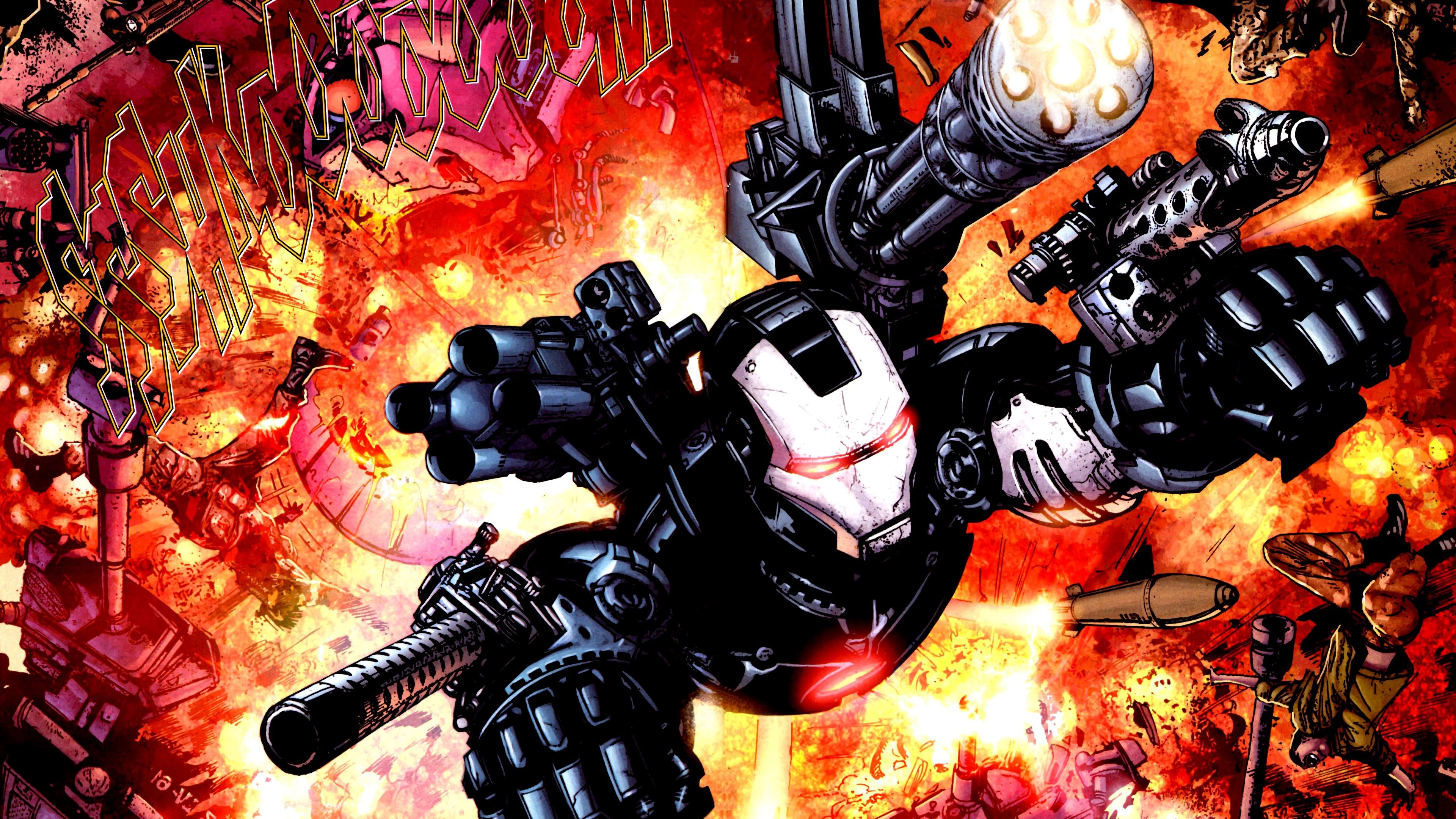 War Machine Marvel Comics 4K
