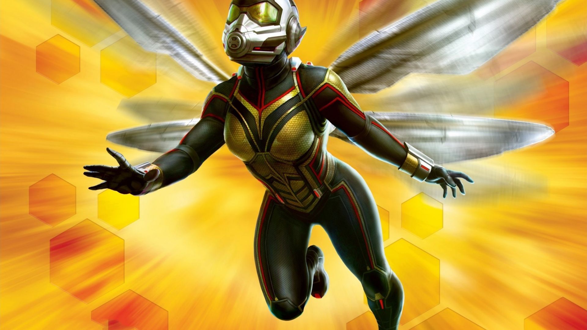 Desktop wallpaper wasp, marvel comics, art, HD image, picture, background, 7f59dc