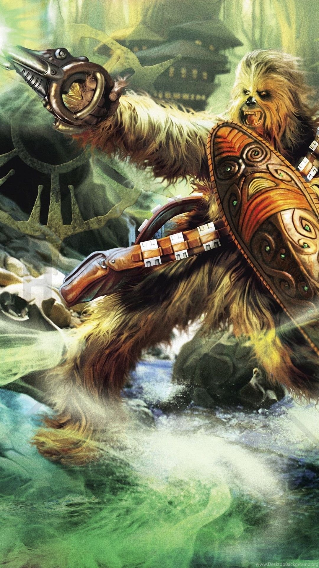 Star Wars Chewbacca With Shield Wall Mural & Photo Wallpaper. Desktop Background