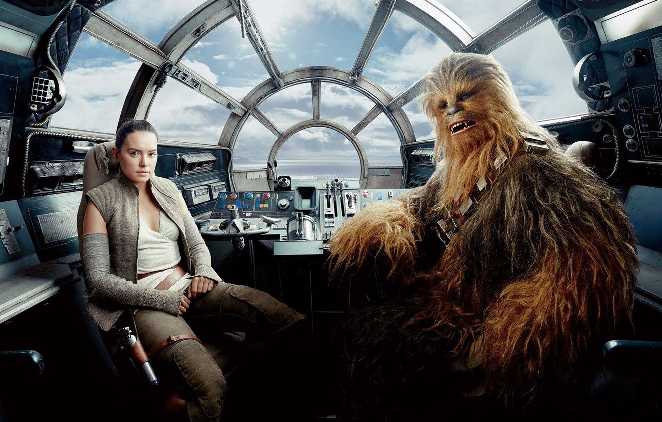 Wallpaper Movie, Chewbacca, Rey, Star Wars The Last Jedi image for desktop, section фильмы