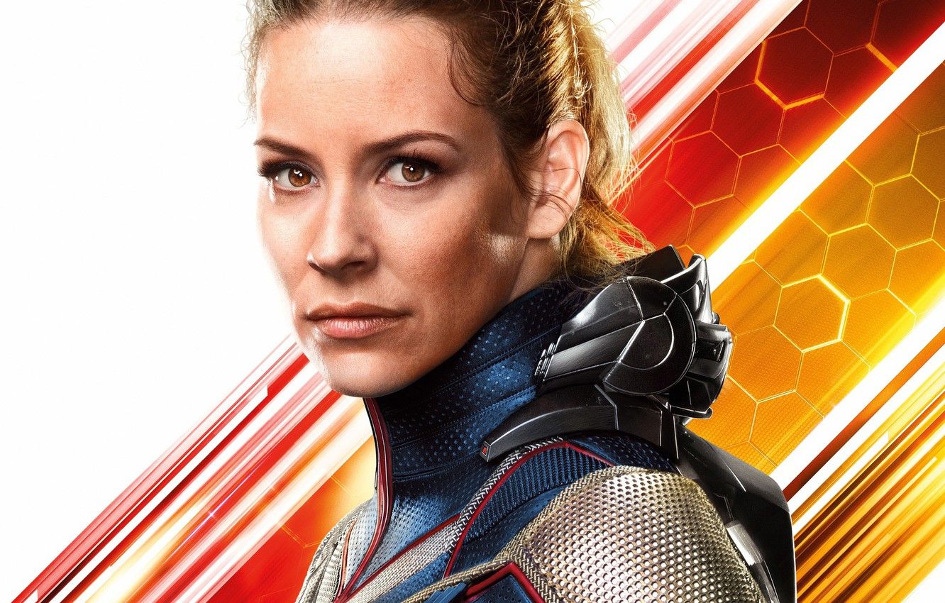 Wallpaper Fiction, Costume, White Background, Evangeline Lilly, Poster, Comic, Superheroes, Evangeline Lilly, MARVEL, Wasp, Hope Van Dyne, Ant Man And The Wasp, Ant Man And Wasp Image For Desktop, Section фильмы