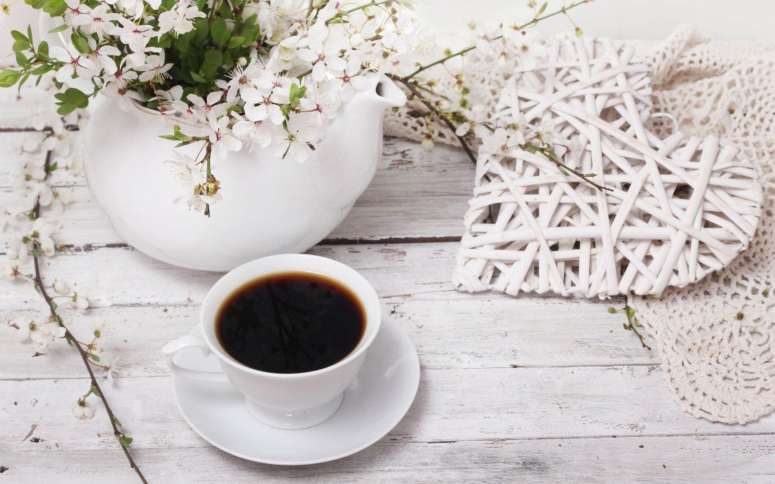 Free download Spring flowers and a cup of coffee special morning day [1130x706] for your Desktop, Mobile & Tablet. Explore Spring Coffee Wallpaper. Spring Coffee Wallpaper, Coffee Shop Wallpaper, Coffee Wallpaper