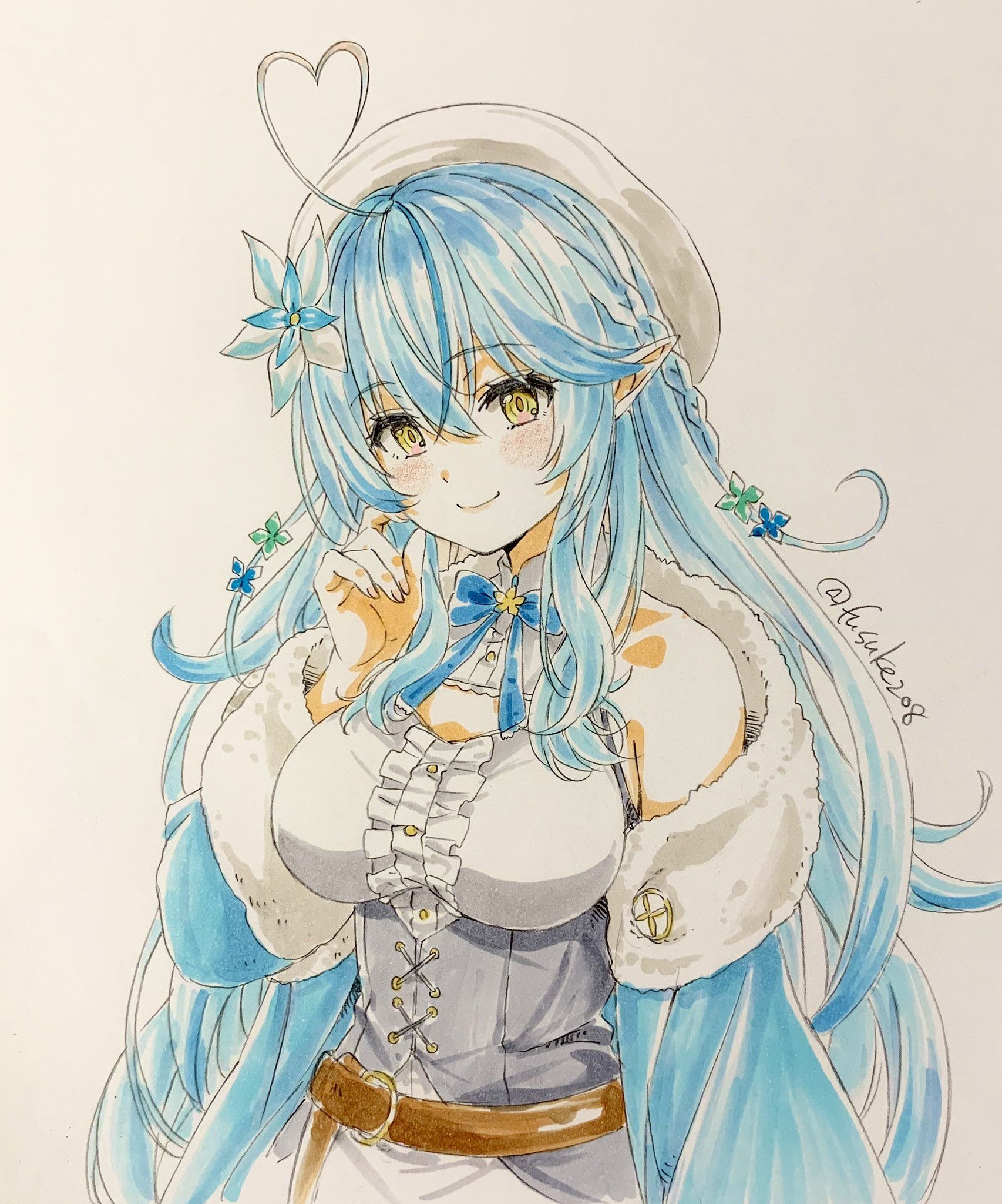 yukihana lamy (hololive) drawn by fuusuke_(fusuke208)