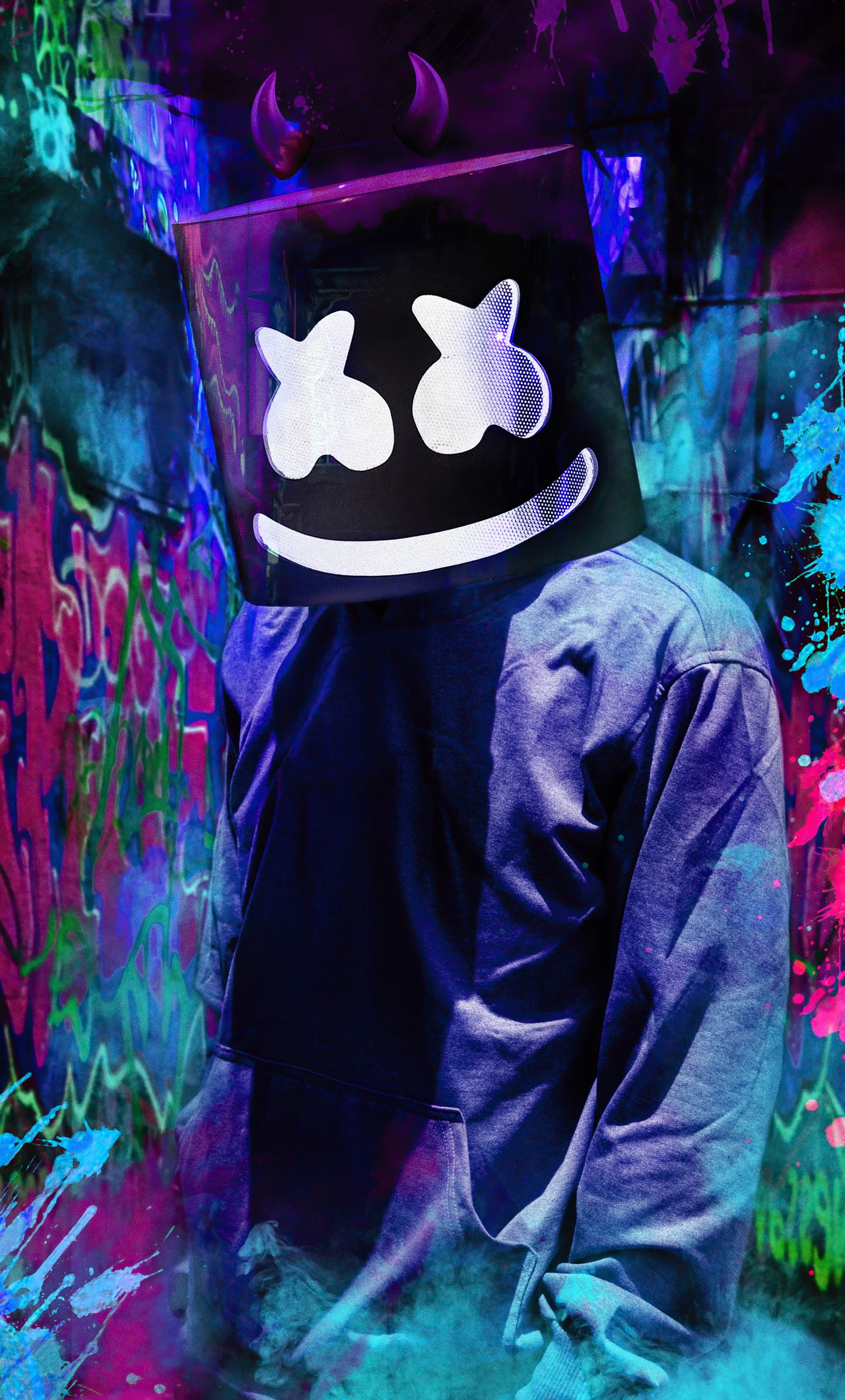 Marshmello Mask 2021 4k iPhone HD 4k Wallpaper, Image, Background, Photo and Picture