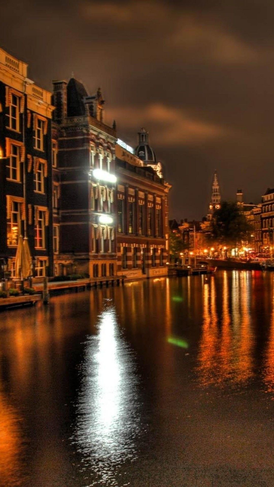 Amsterdam At Night Background