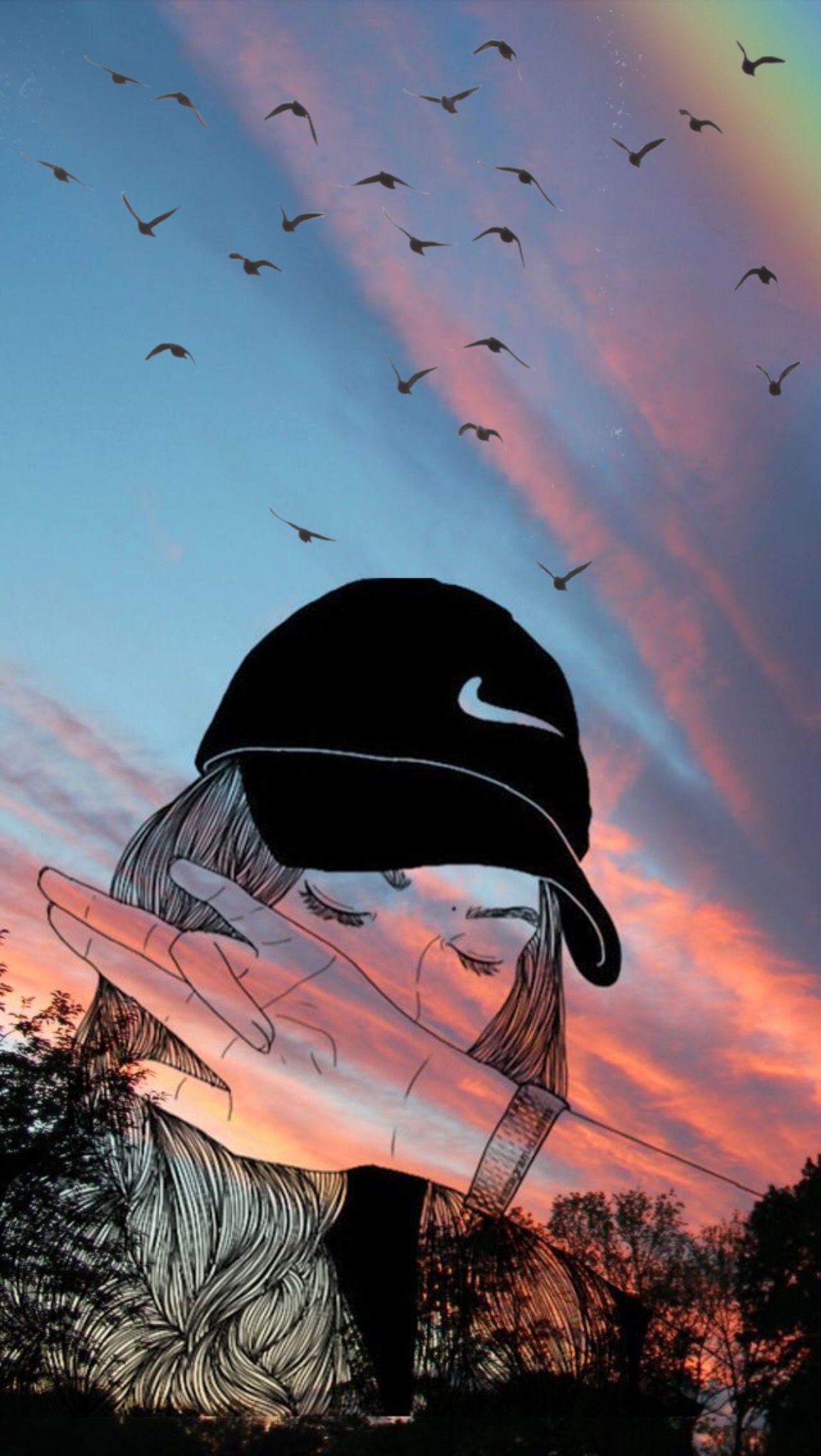 Nike Girl Background HD Wallpaper
