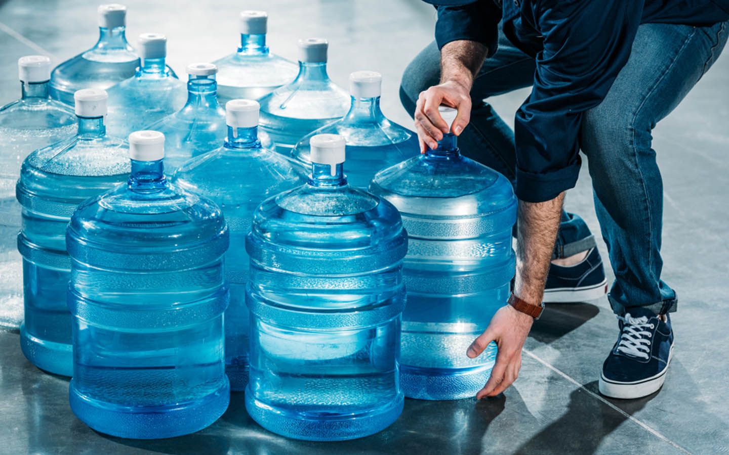 Man About To Lift A 5 Gallon Bottle Of Water Water Wallpaper & Background Download