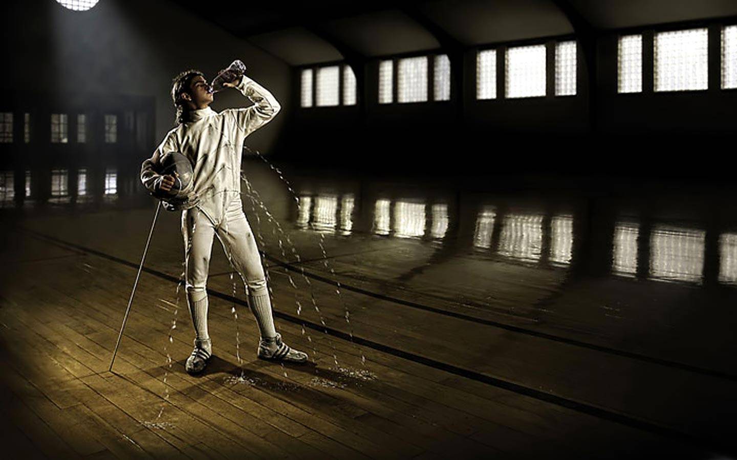 Funny Fencing Man Drinking Picture Wallpaper HD HD Wallpaper