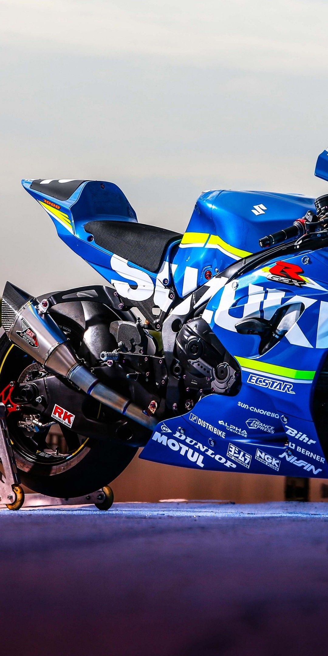 Download 1080x2160 Suzuki Gsx R1000r, Blue Motorcycle Wallpaper For Huawei Mate 10