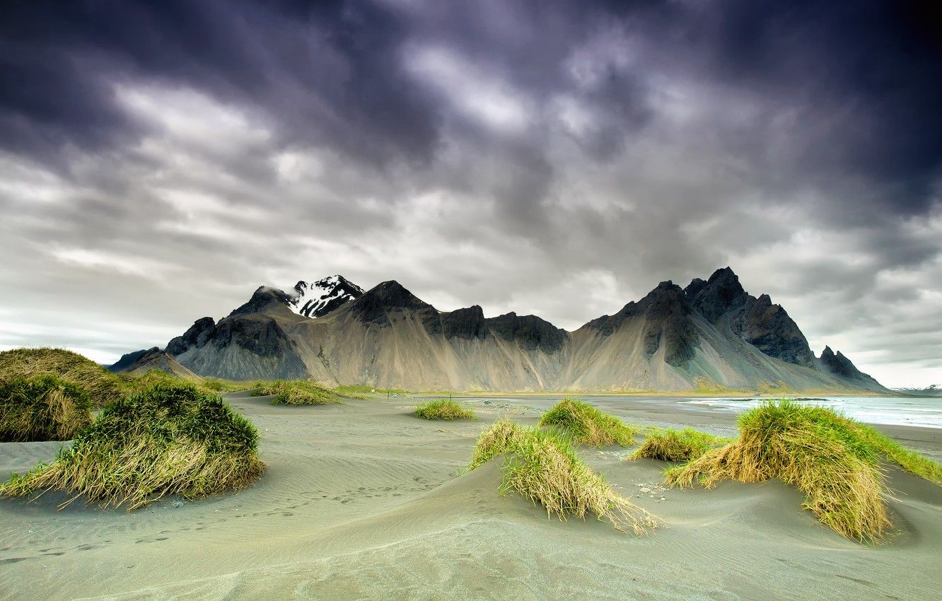 Wallpaper mountains, spring, Iceland, Cape, Have stokksnes image for desktop, section пейзажи