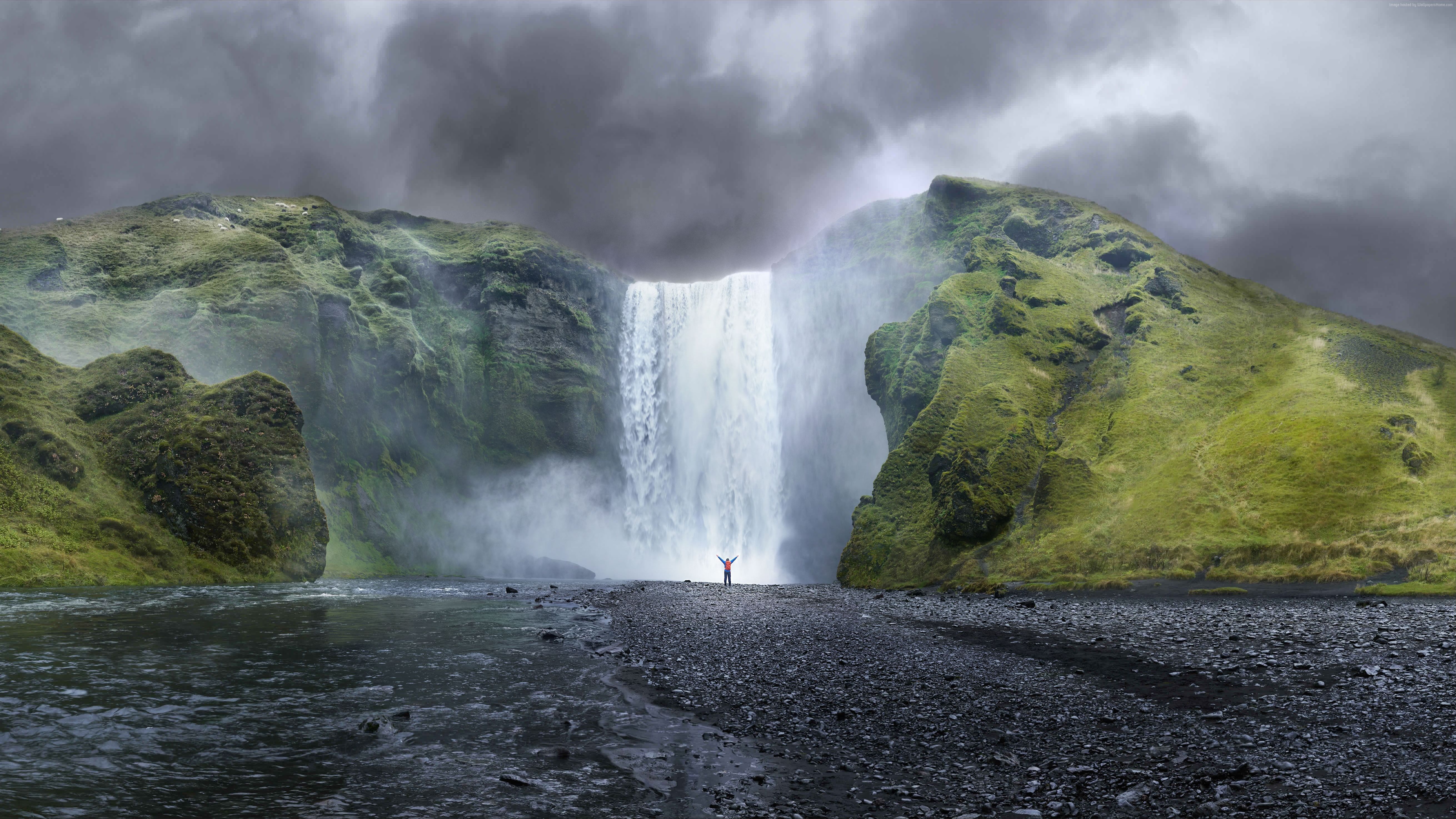 Iceland #waterfall k #OSX k #forest #apple K #wallpaper #hdwallpaper #desktop. Waterfall wallpaper, Waterfall, Forest waterfall