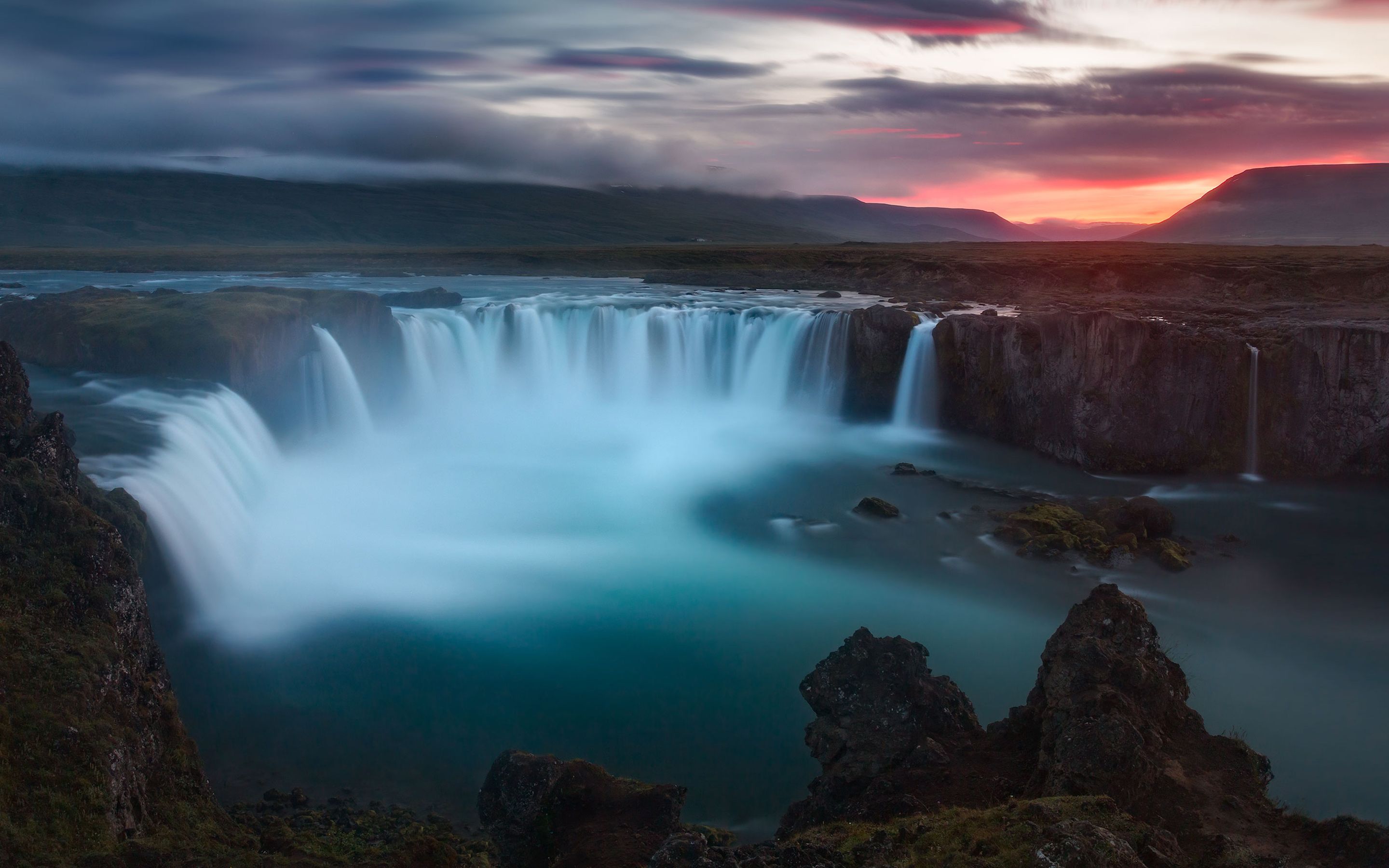 Godafoss Waterfalls Iceland Wallpaper