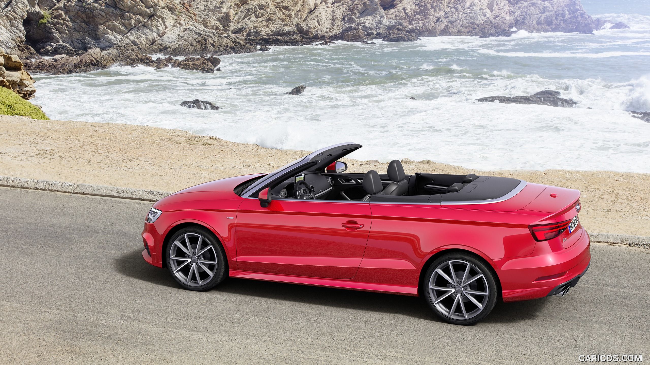 Audi A3 Cabriolet (Color: Misano Red). HD Wallpaper