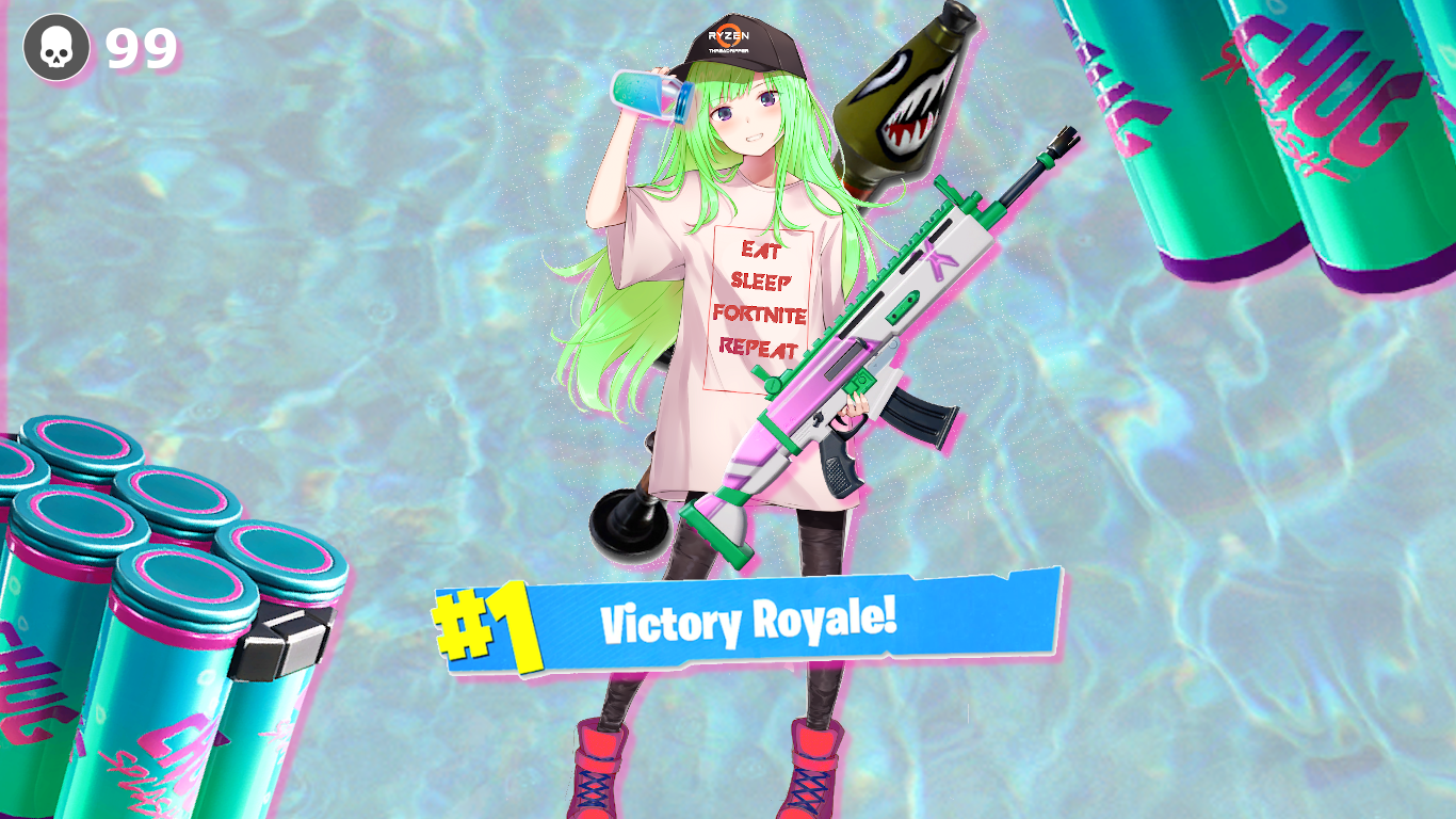 Fortnite Anime girl Meme Wallpaper