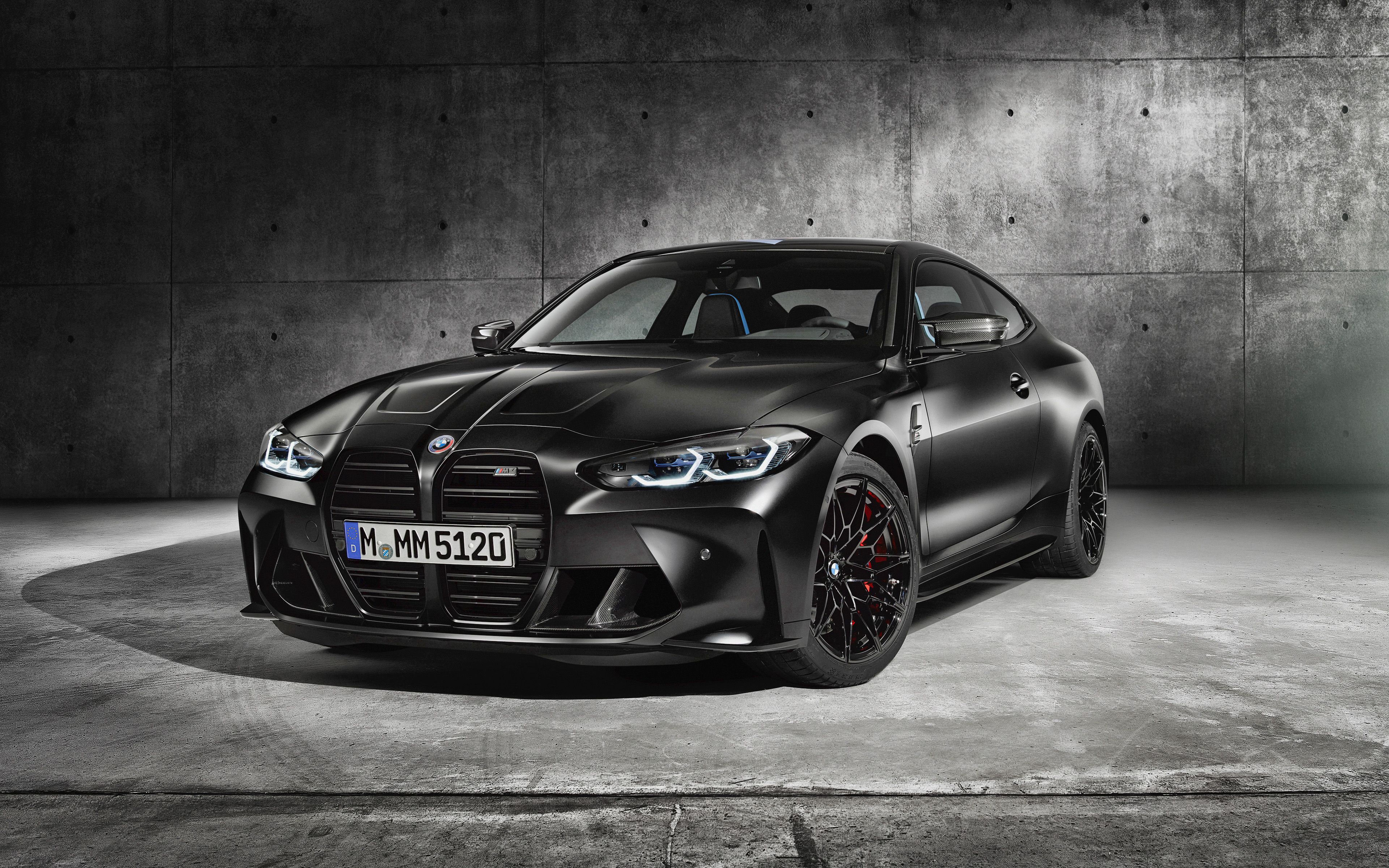 Download wallpaper 4k, BMW M4, tuning, G82, 2021 cars, black coupe, supercars, 2021 BMW M4, german cars, BMW for desktop with resolution 3840x2400. High Quality HD picture wallpaper