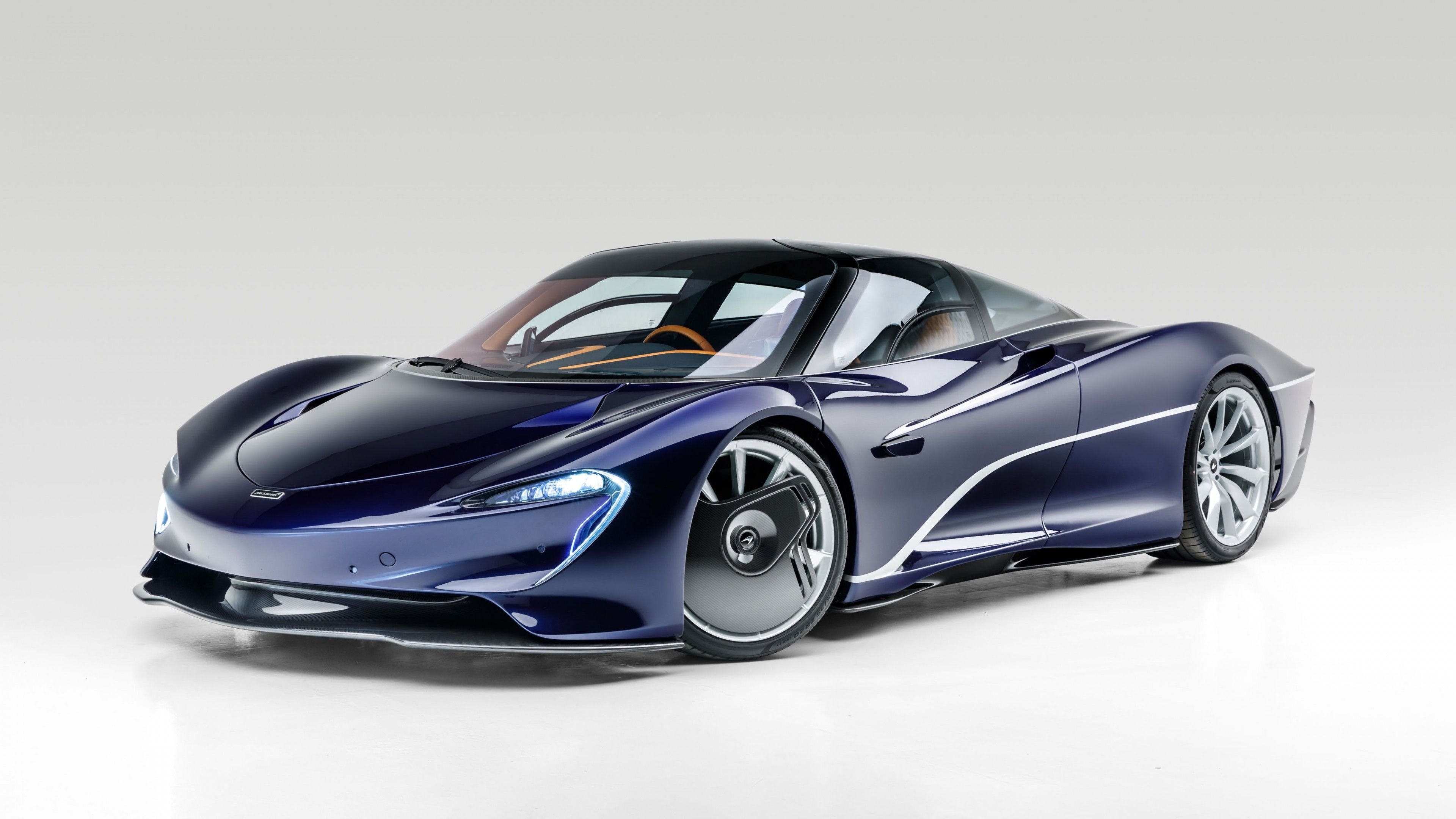 McLaren Speedtail 4K Wallpaper, White background, 2021, Cars