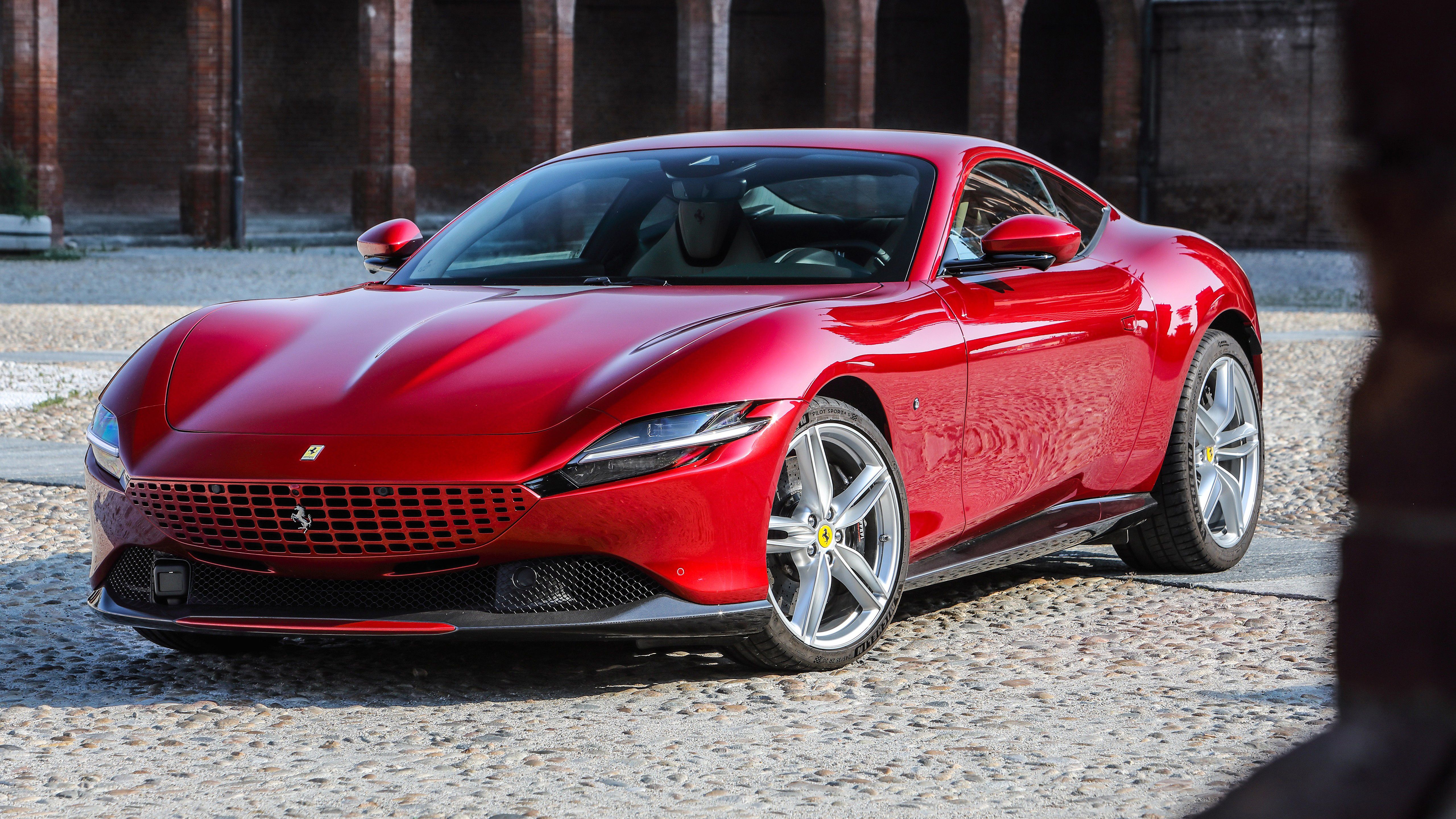 Red Ferrari Roma 2021 4K 5K HD Cars Wallpaper