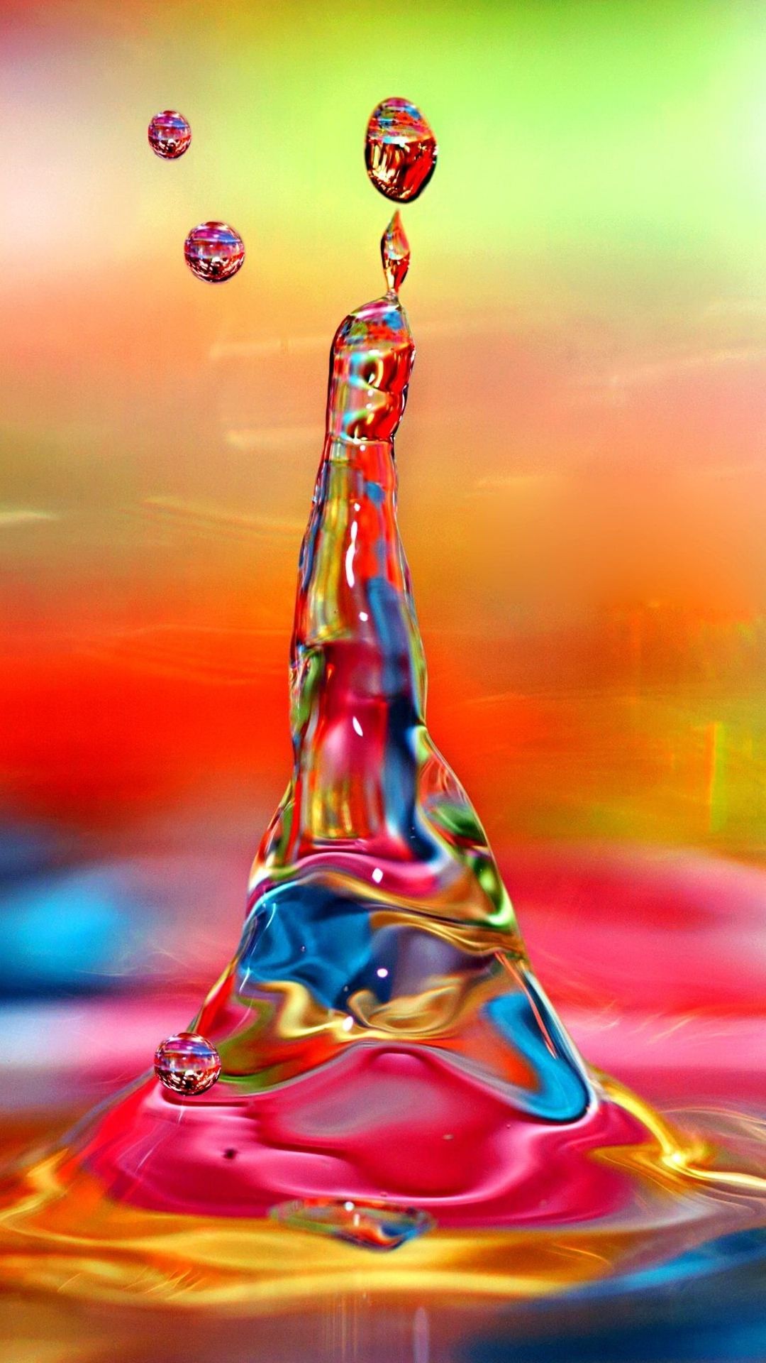 Colorful Water Drop Android Wallpaper free download
