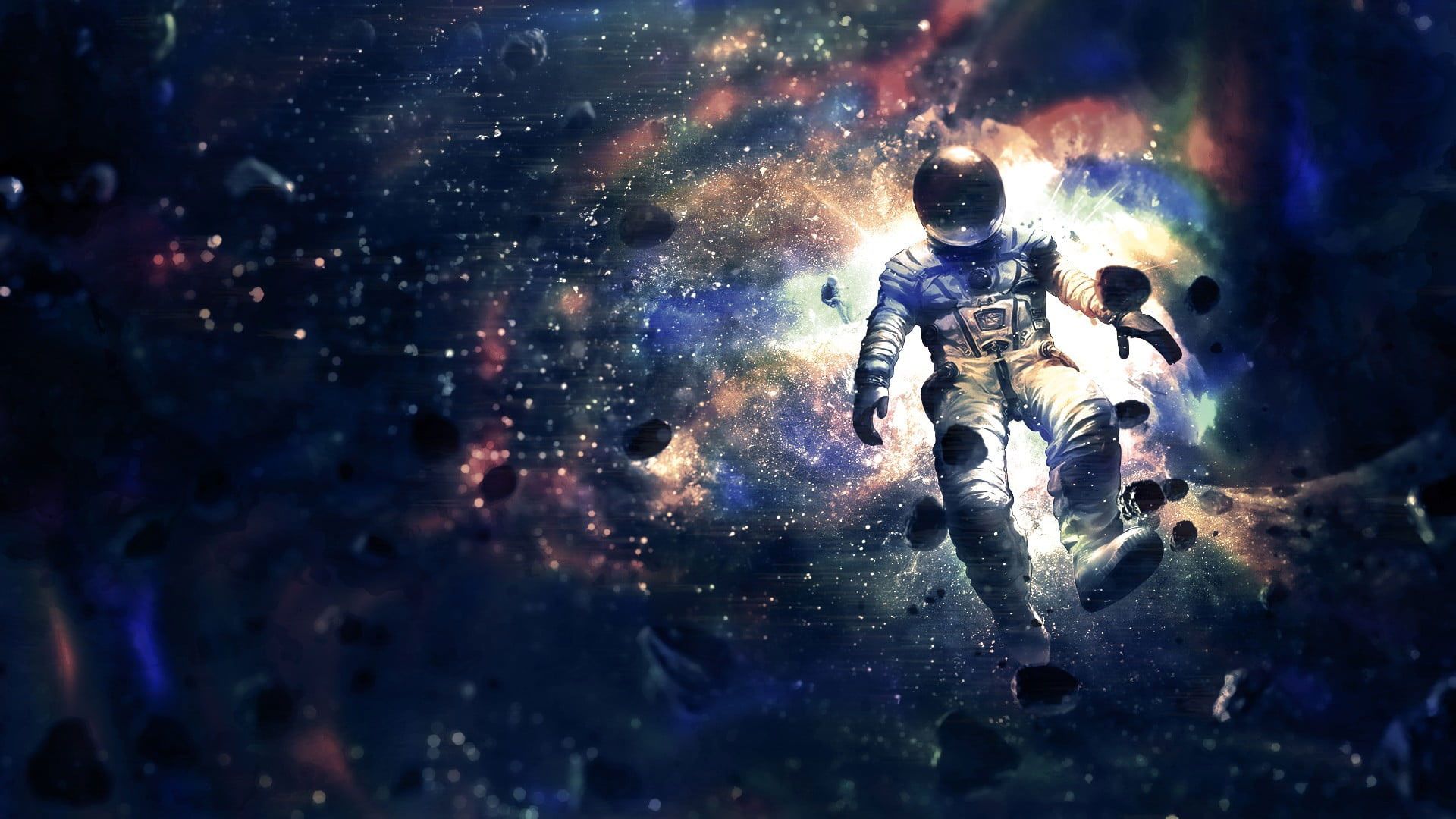 Astronaut on space wallpaper, LSD, drugs, front view, nature • Wallpaper For You HD Wallpaper For Desktop & Mobile