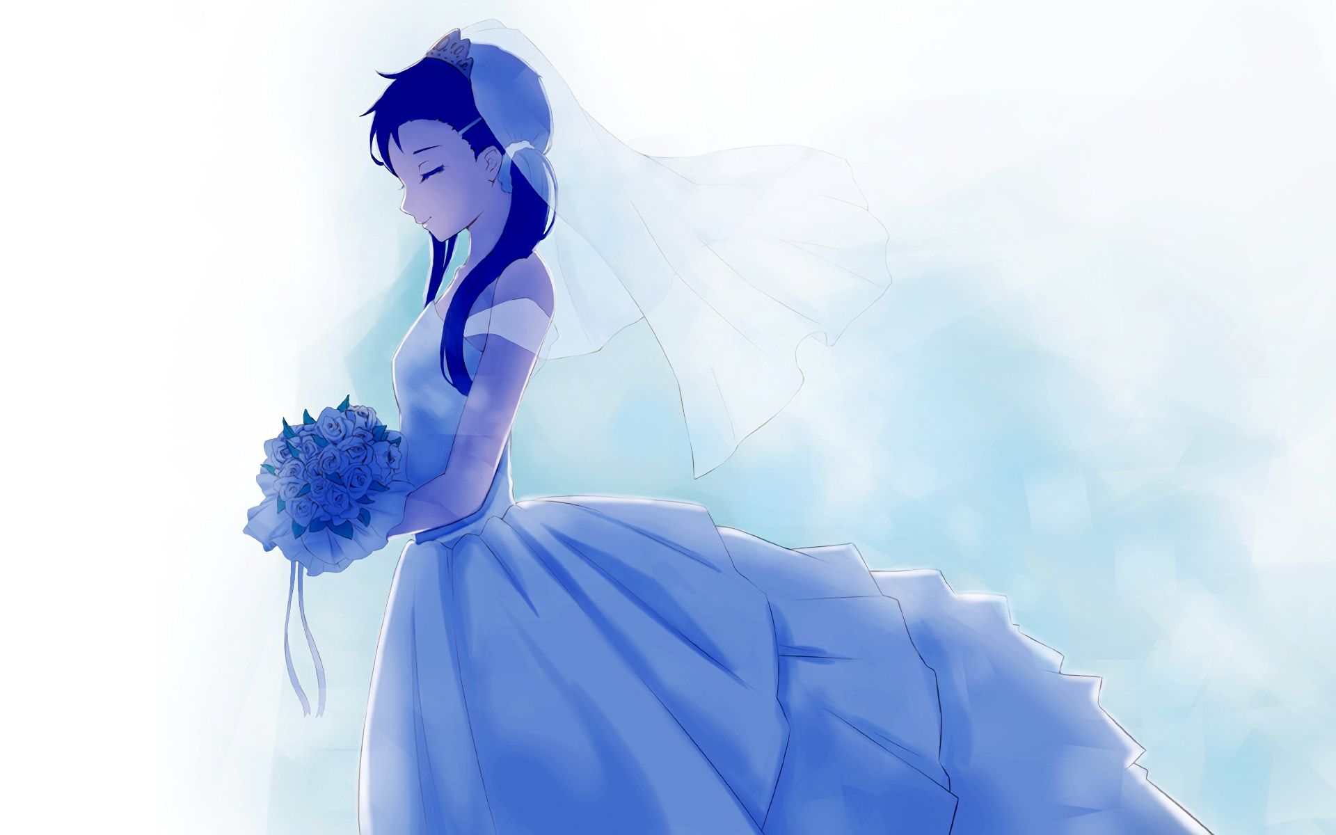Desktop Wallpaper Wedding Dress, Kosaki Onodera, Nisekoipedia, Anime Girl, HD Image, Picture, Background, J96sol