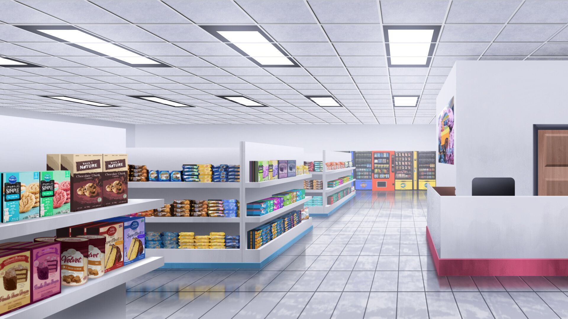 The convience store, Duy Tung. Anime background, Anime background wallpaper, Episode interactive background