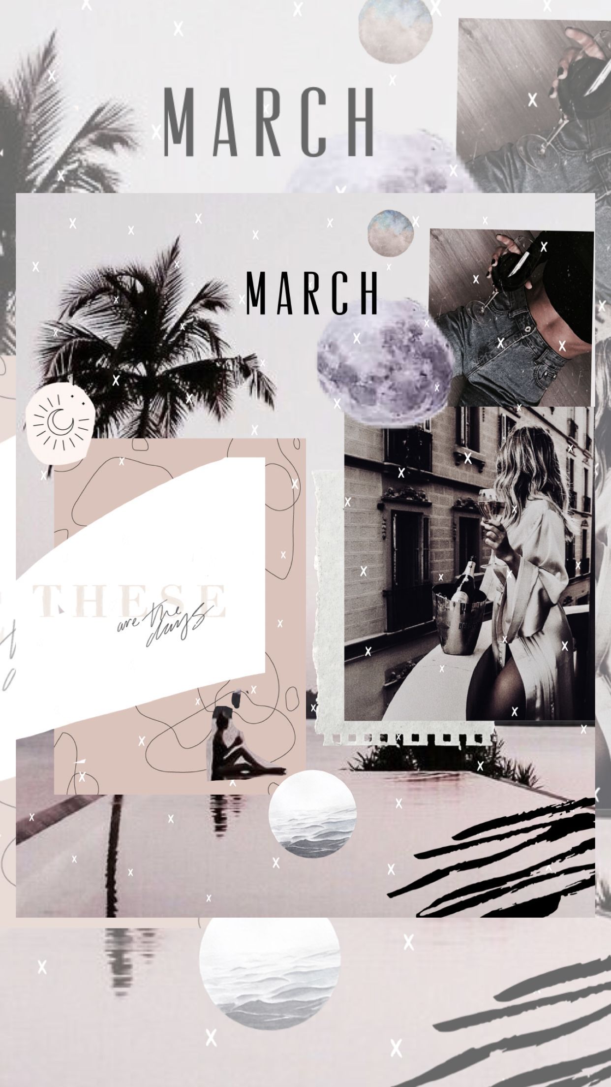 March mood. Aesthetic pastel wallpaper, Collage design, Aesthetic iphone wallpaper