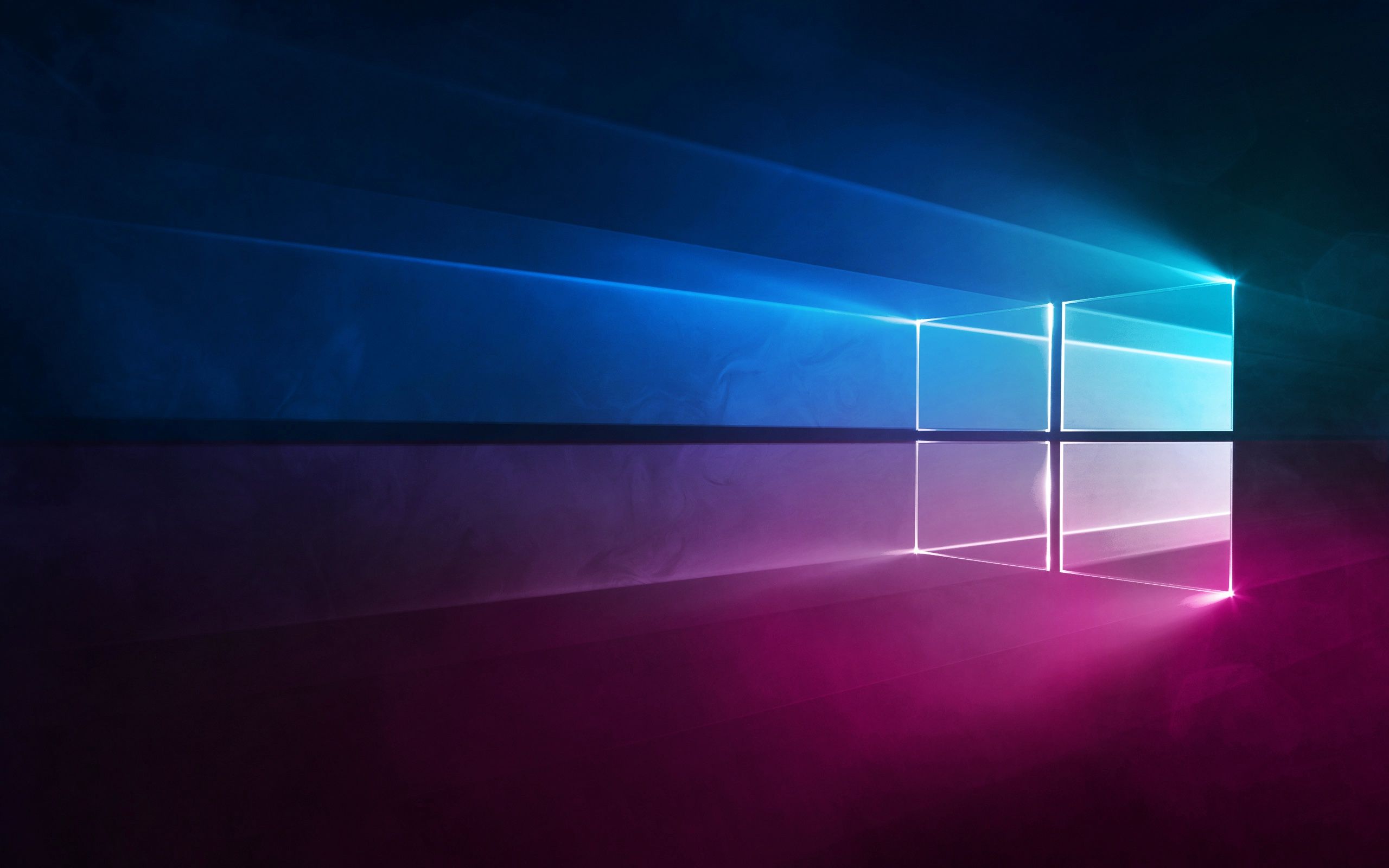 Windows 10 Microsoft Gradient Blue Purple Cyan Pink Wallpaper:2560x1600