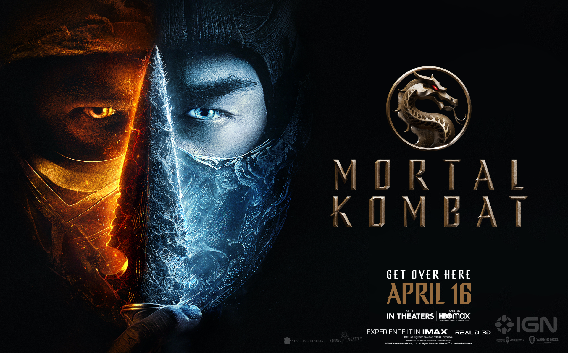 First Look: Mortal Kombat Movie Poster Featuring Sub Zero And Scorpion