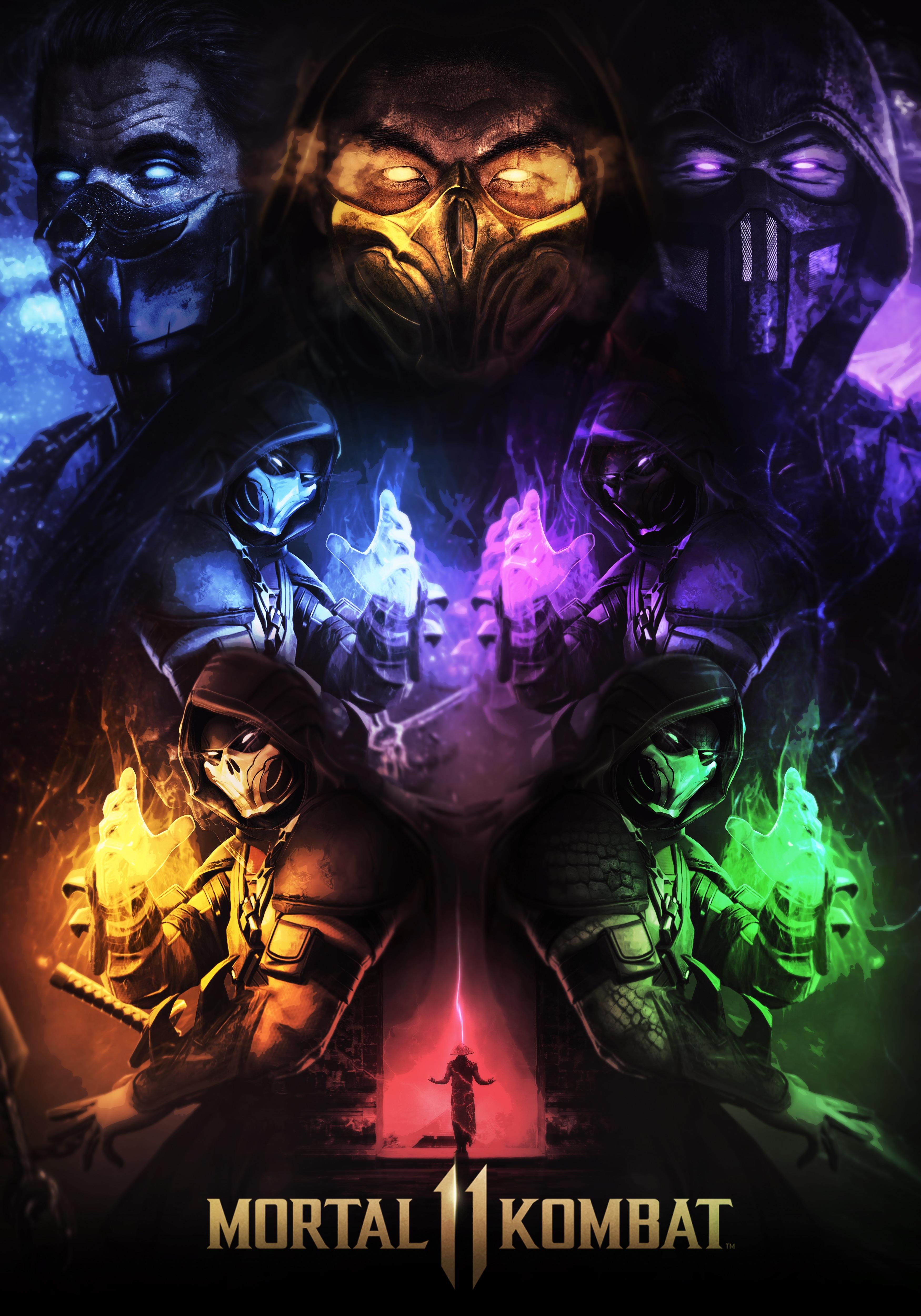 Mortal Kombat 11 4K Wallpaper, Scorpion, Sub Zero, Games