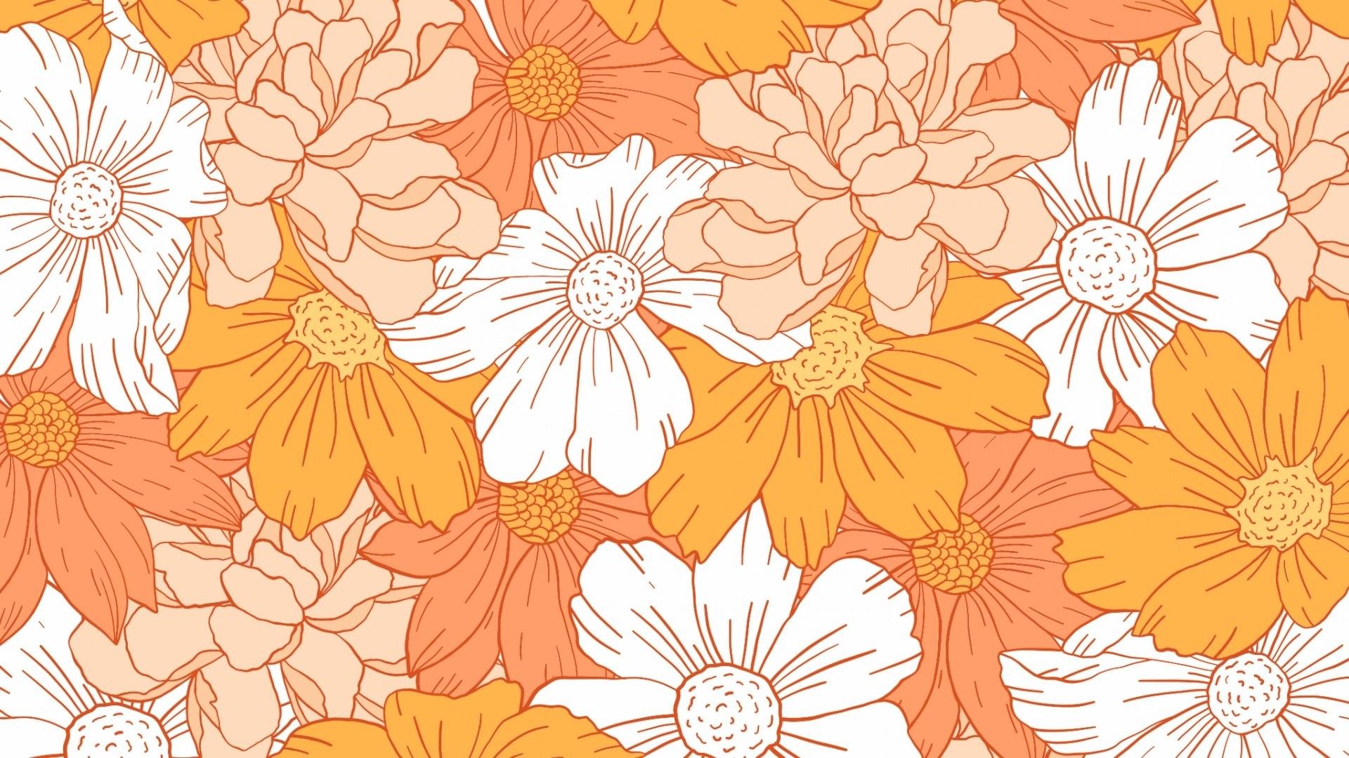 HD Orange Aesthetic Background Cute Wallpaper