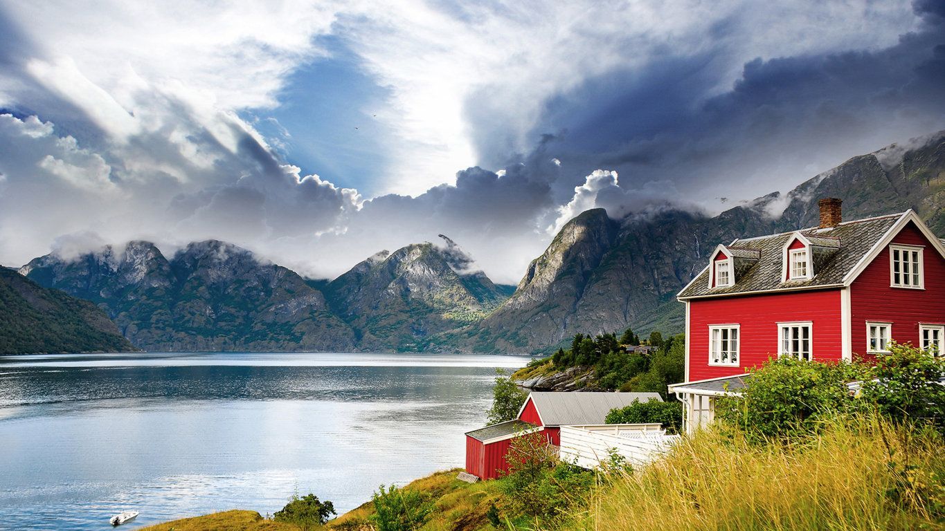 Beautiful Picture Norway.. Nature Mountains Beautiful houses norway HD wallpaper. Norway landscape, Landscape wallpaper, Beautiful landscapes
