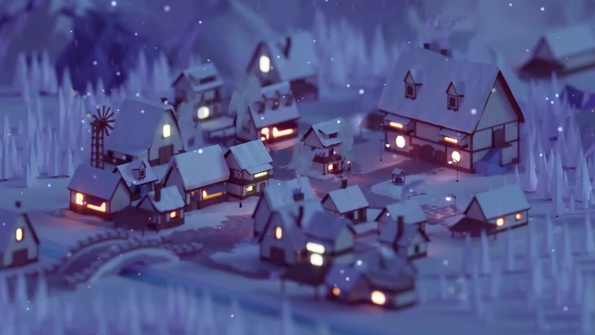 Snow Village Live Wallpaper