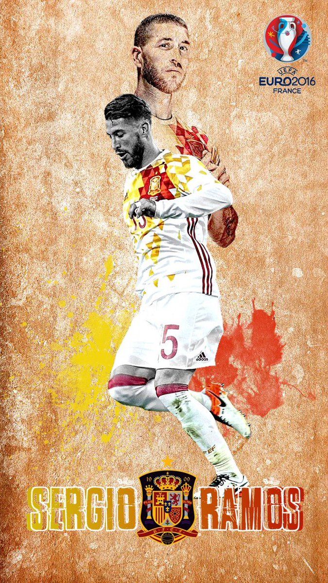 Footy Wallpaper out of 5 Ramos. SPAIN. iPhone wallpaper #EURO2016. Check out design of Ibrahimovic. Sweden