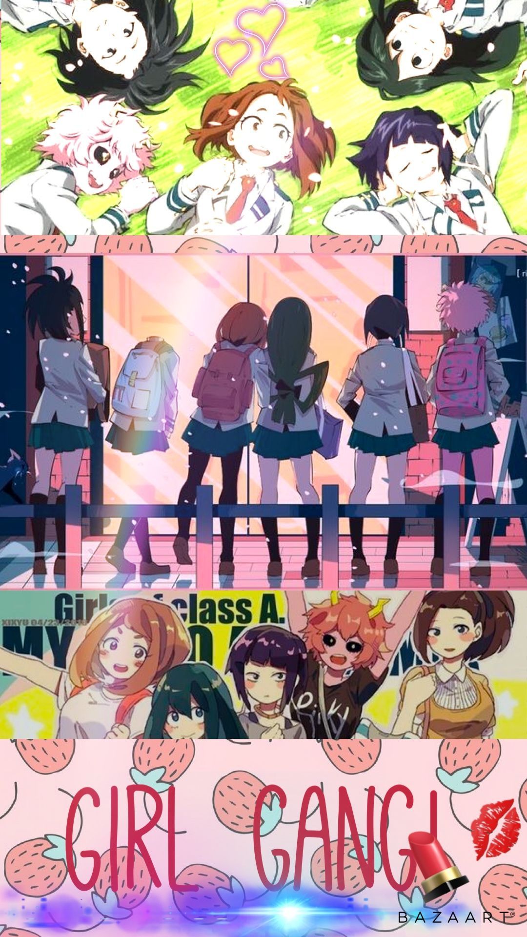 Class 1a girls wallpaper. Hero wallpaper, Girl wallpaper, My hero academia manga