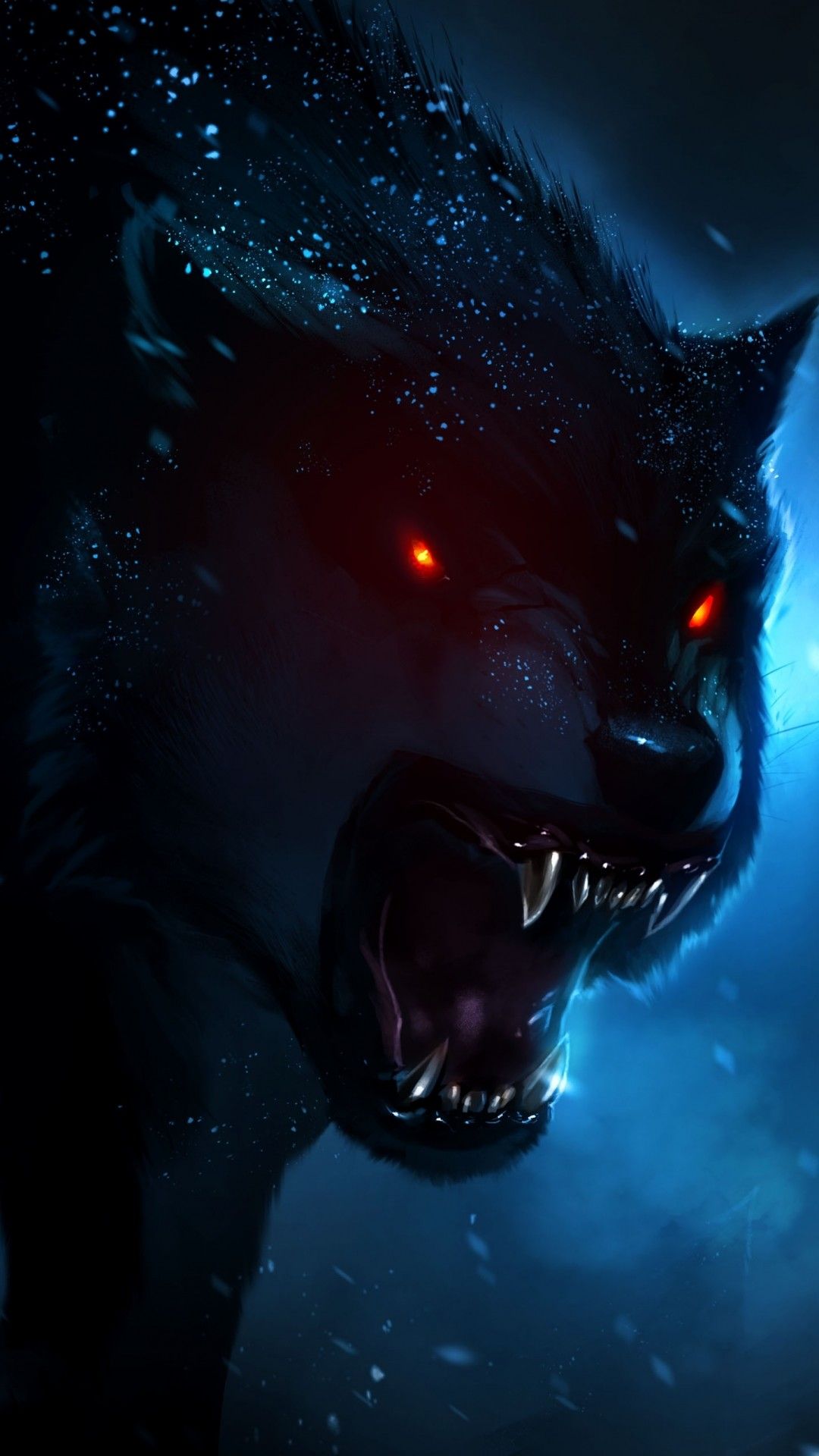 Dark Demonic Wolf Wallpaper