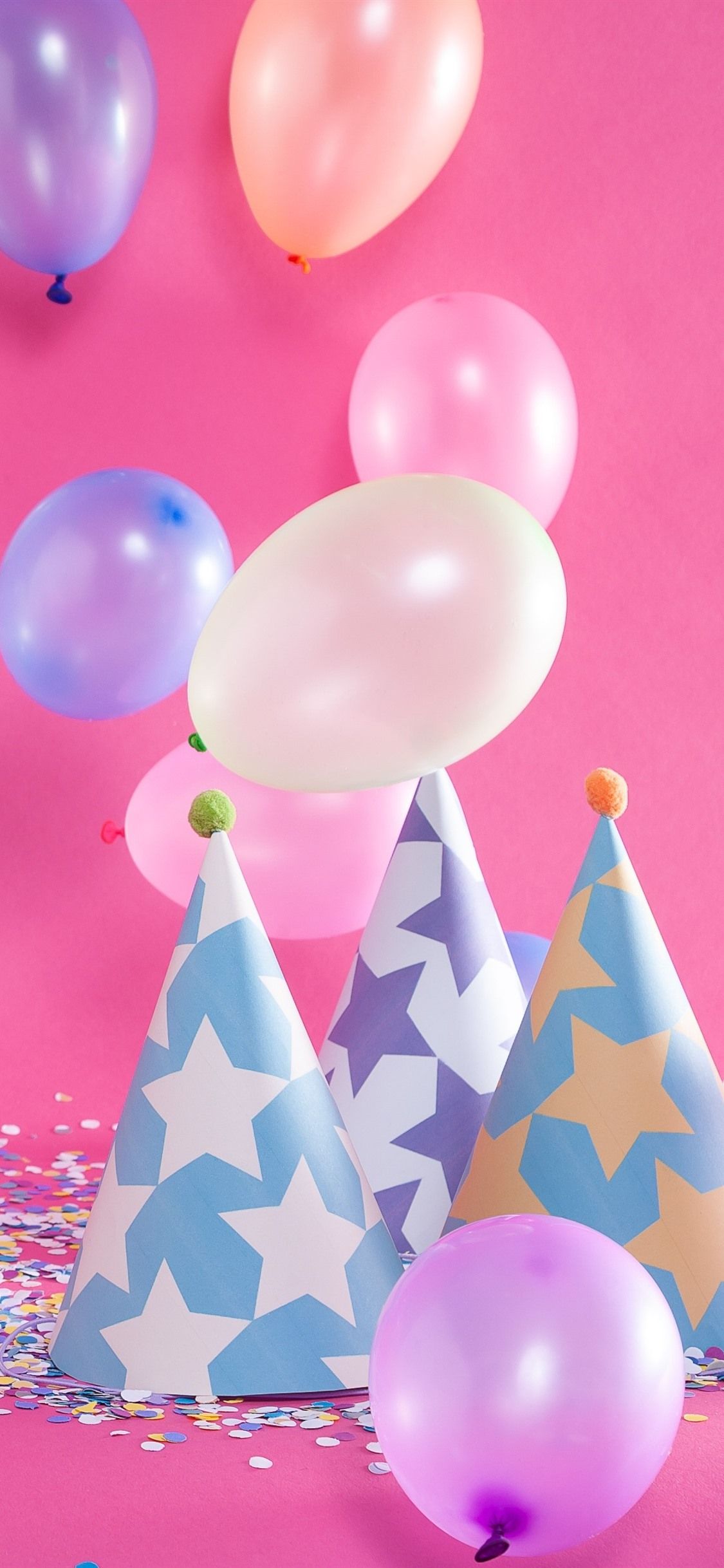 Wallpaper Some colorful balloons, hat, decoration, Birthday 3840x2160 UHD 4K Picture, Image