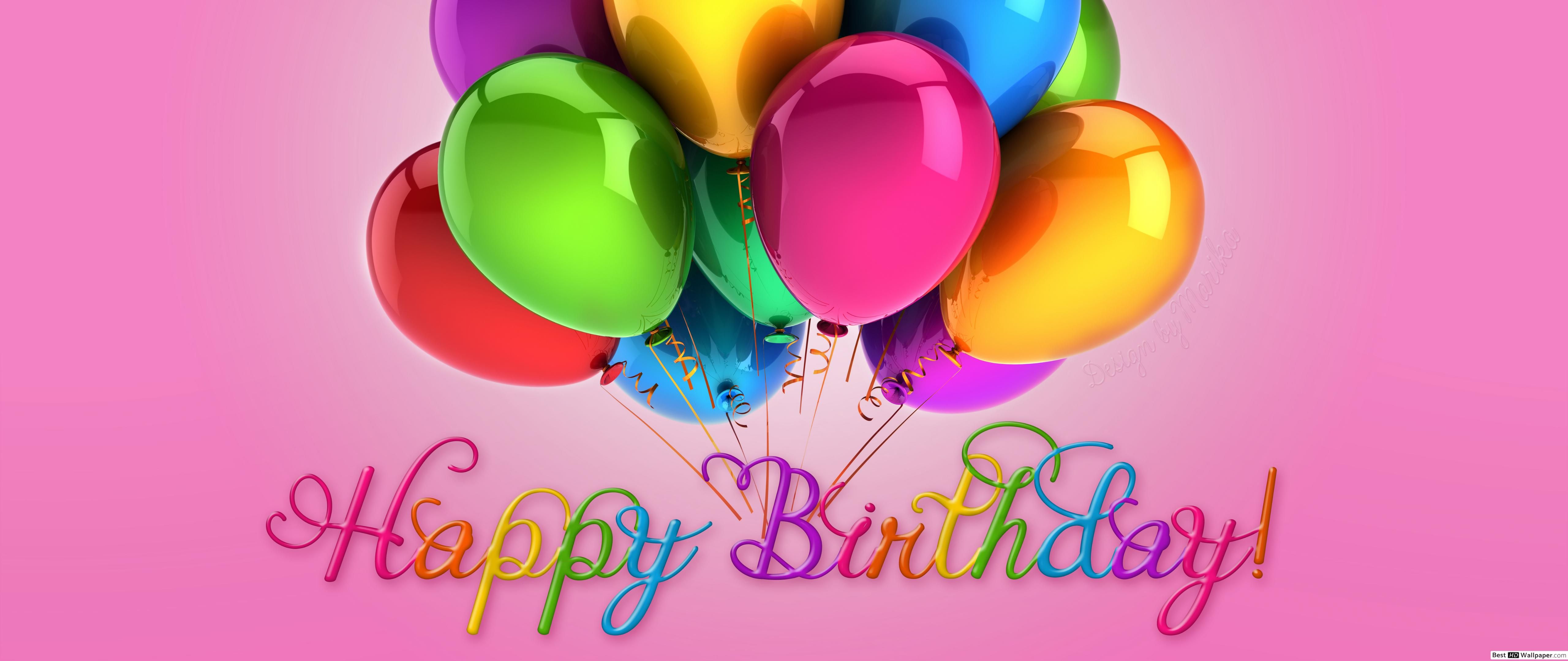 Happy Birthday Balloons HD wallpaper download