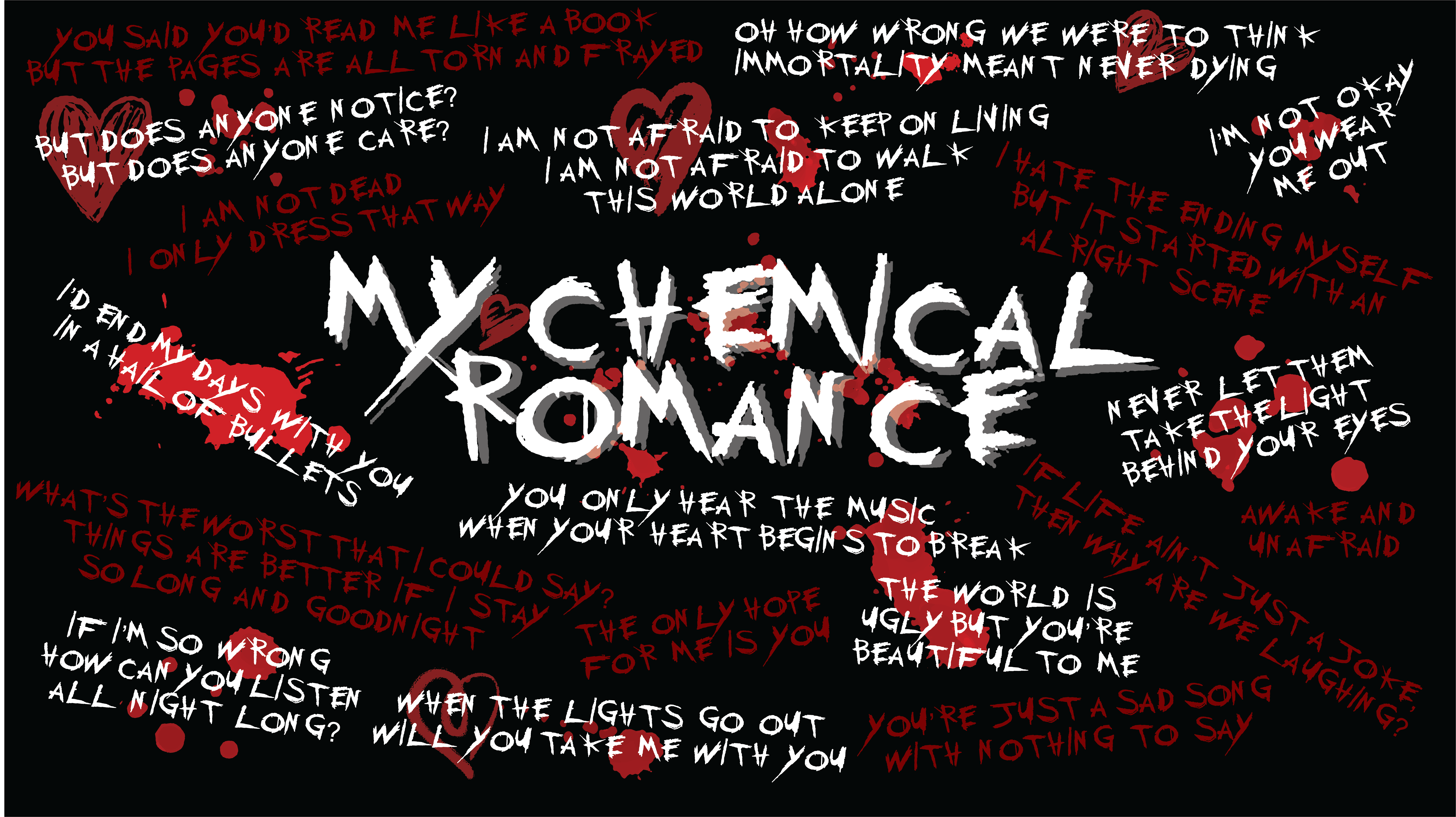 Wallpaper my chemical romance cover blood sign couple